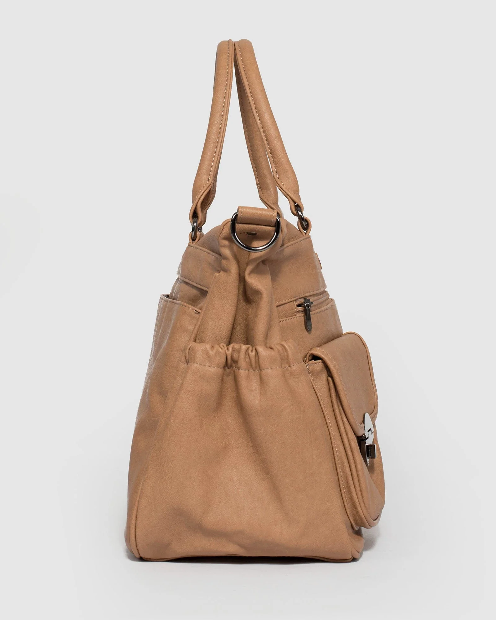 Caramel And Gunmetal Baby Bag - Image 9