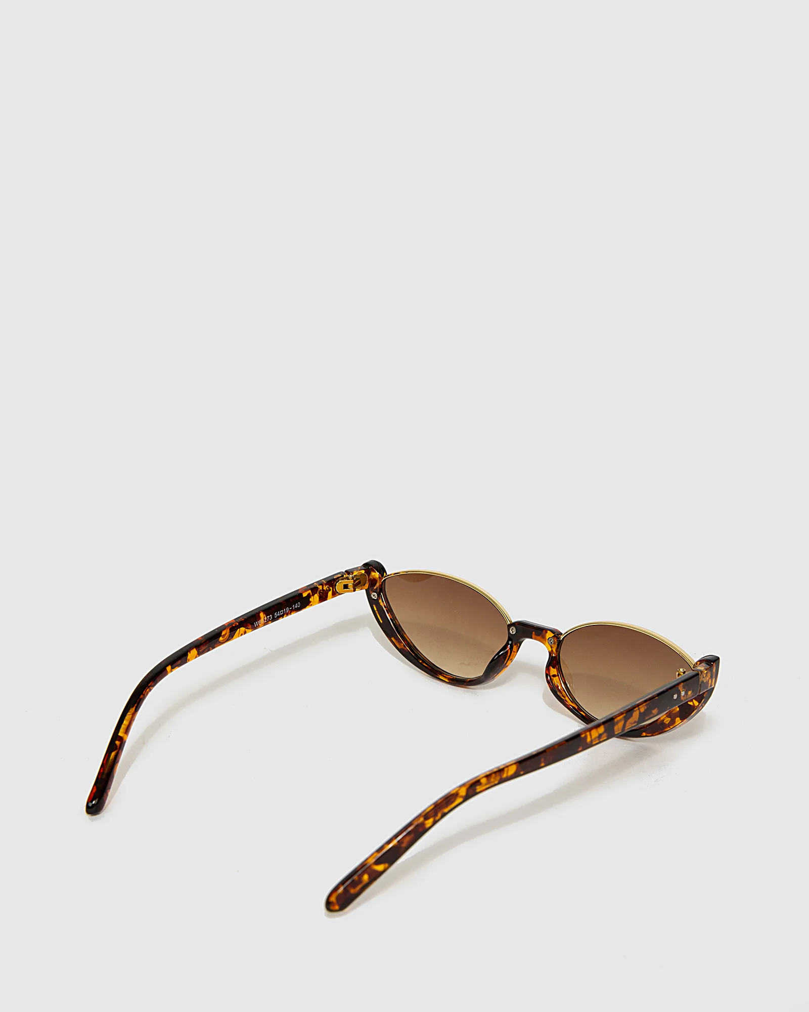Cateye Open Frame Sunglasses - Tortoise Shell - Image 3
