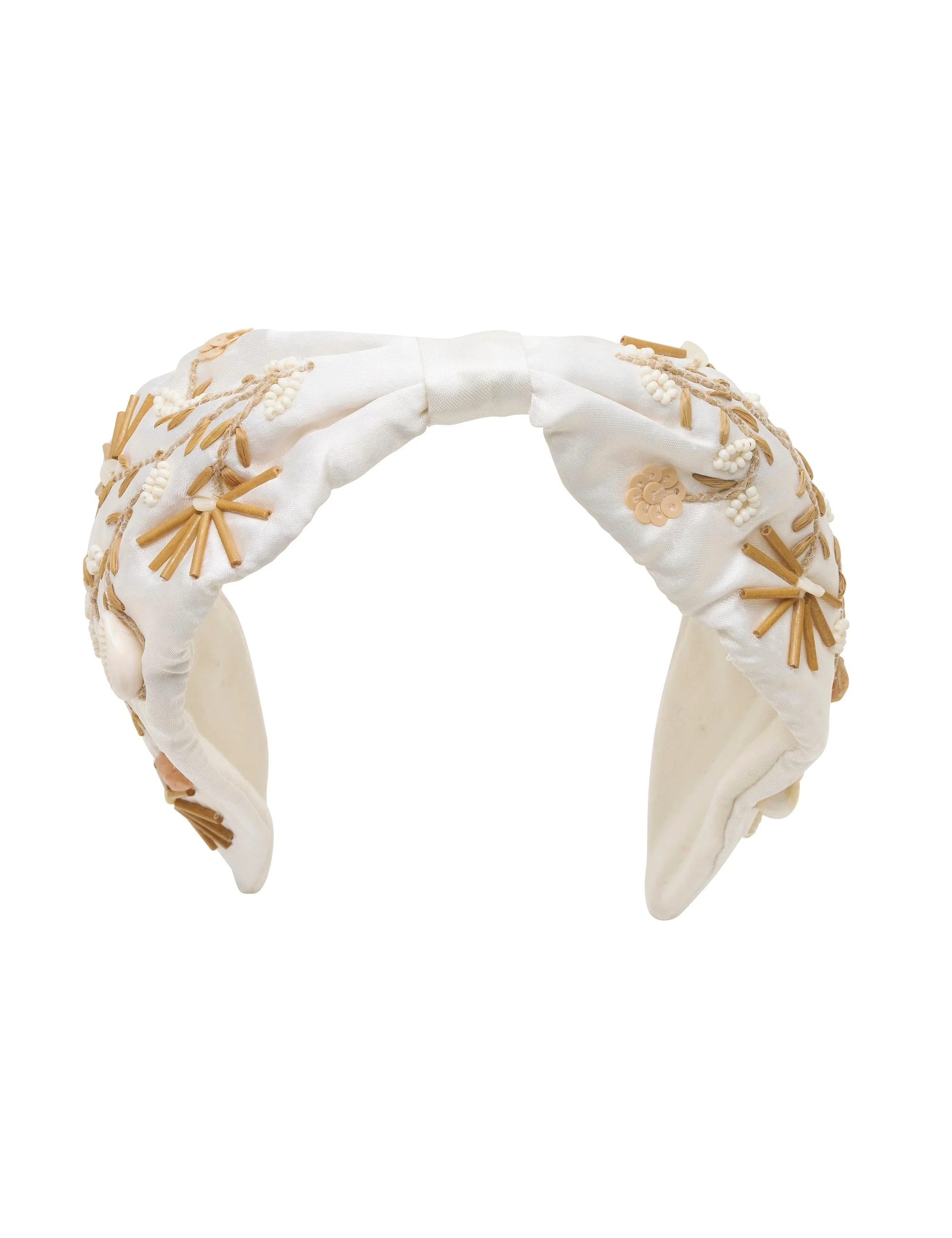 COASTAL BEADED WIDE KNOT HEADBAND