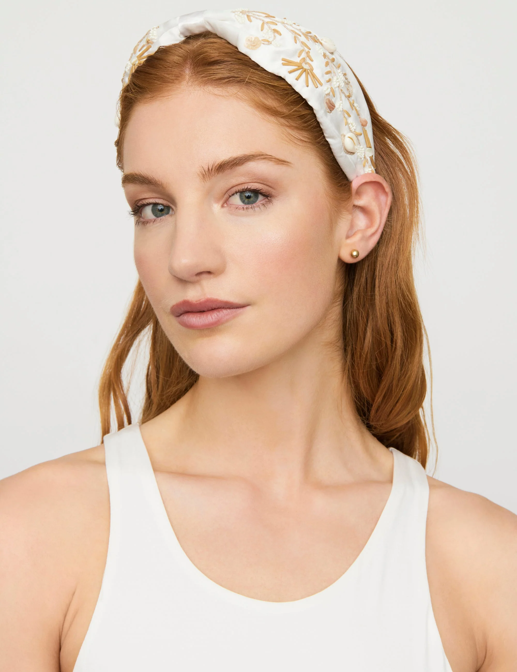 COASTAL BEADED WIDE KNOT HEADBAND - Image 2