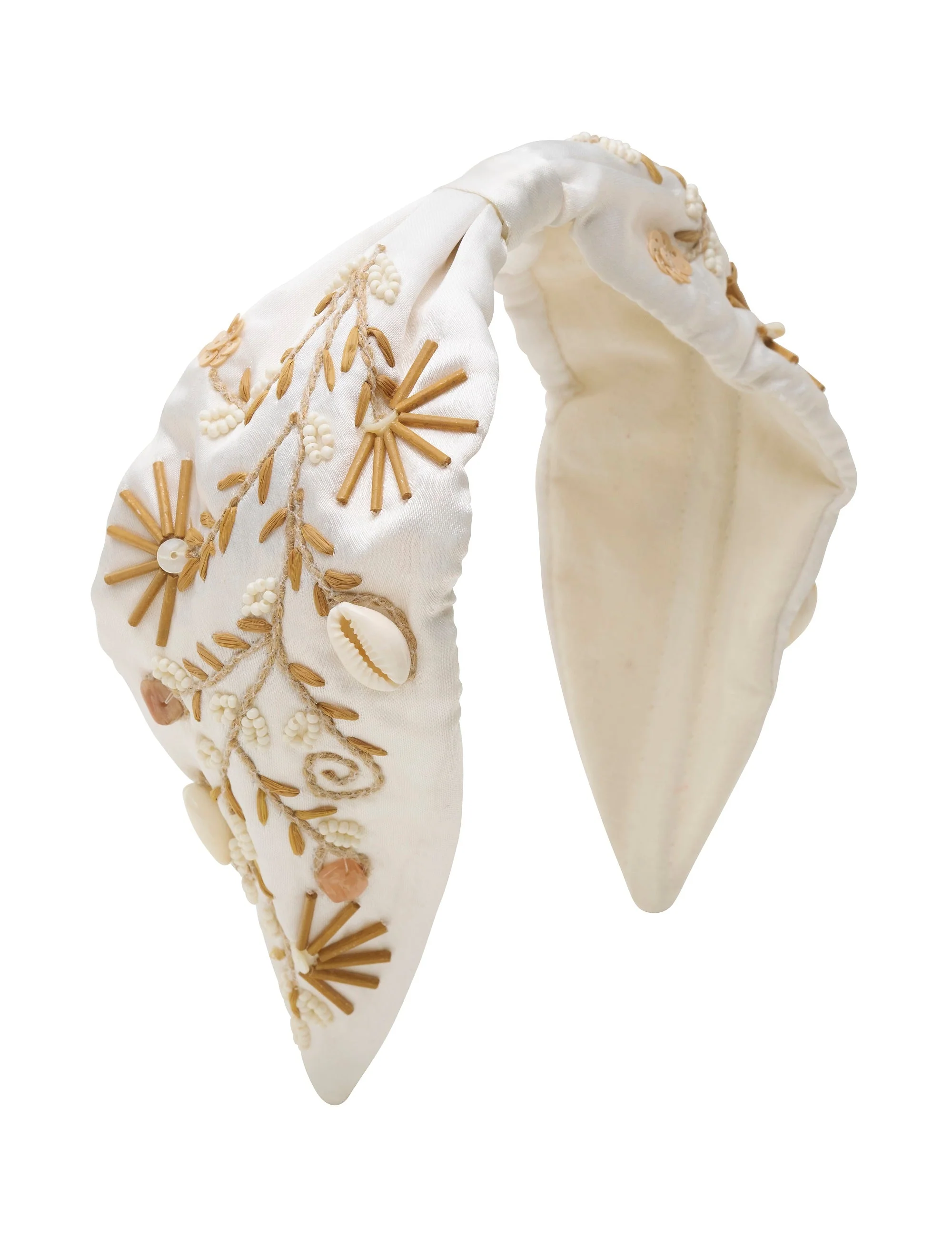 COASTAL BEADED WIDE KNOT HEADBAND - Image 3