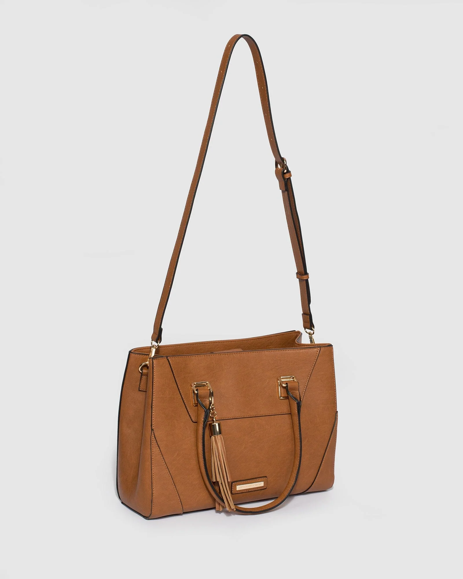 Tan Demi Panel Tote Bag - Image 3