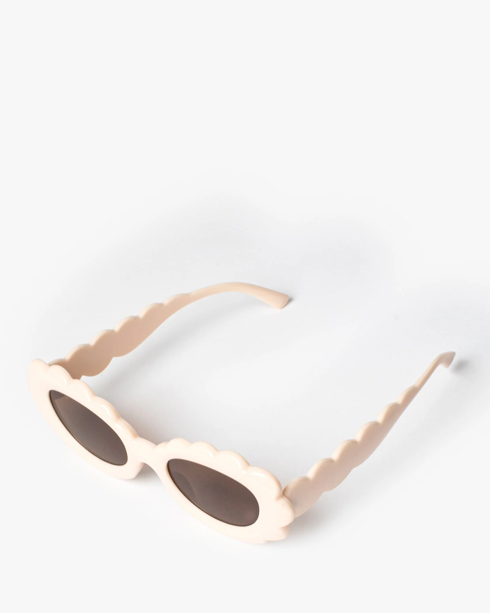 Cream Scalloped Edge Sunglasses - Image 2