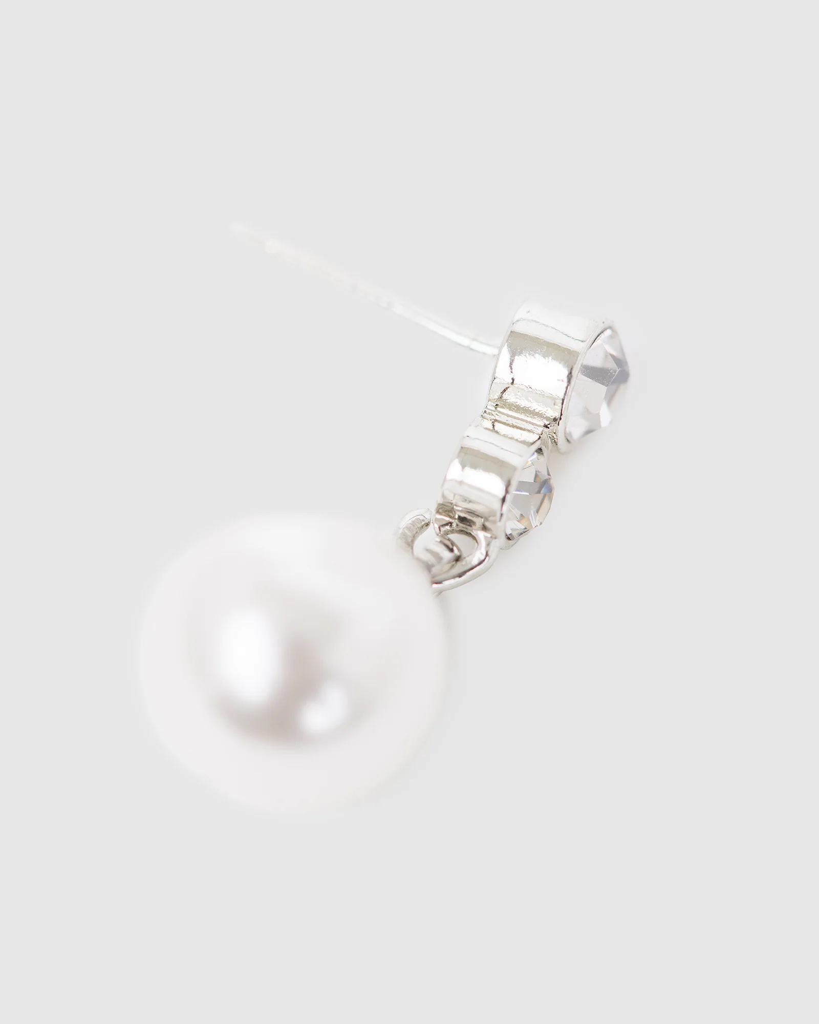 Crystal And Pearl Earrings - Image 3