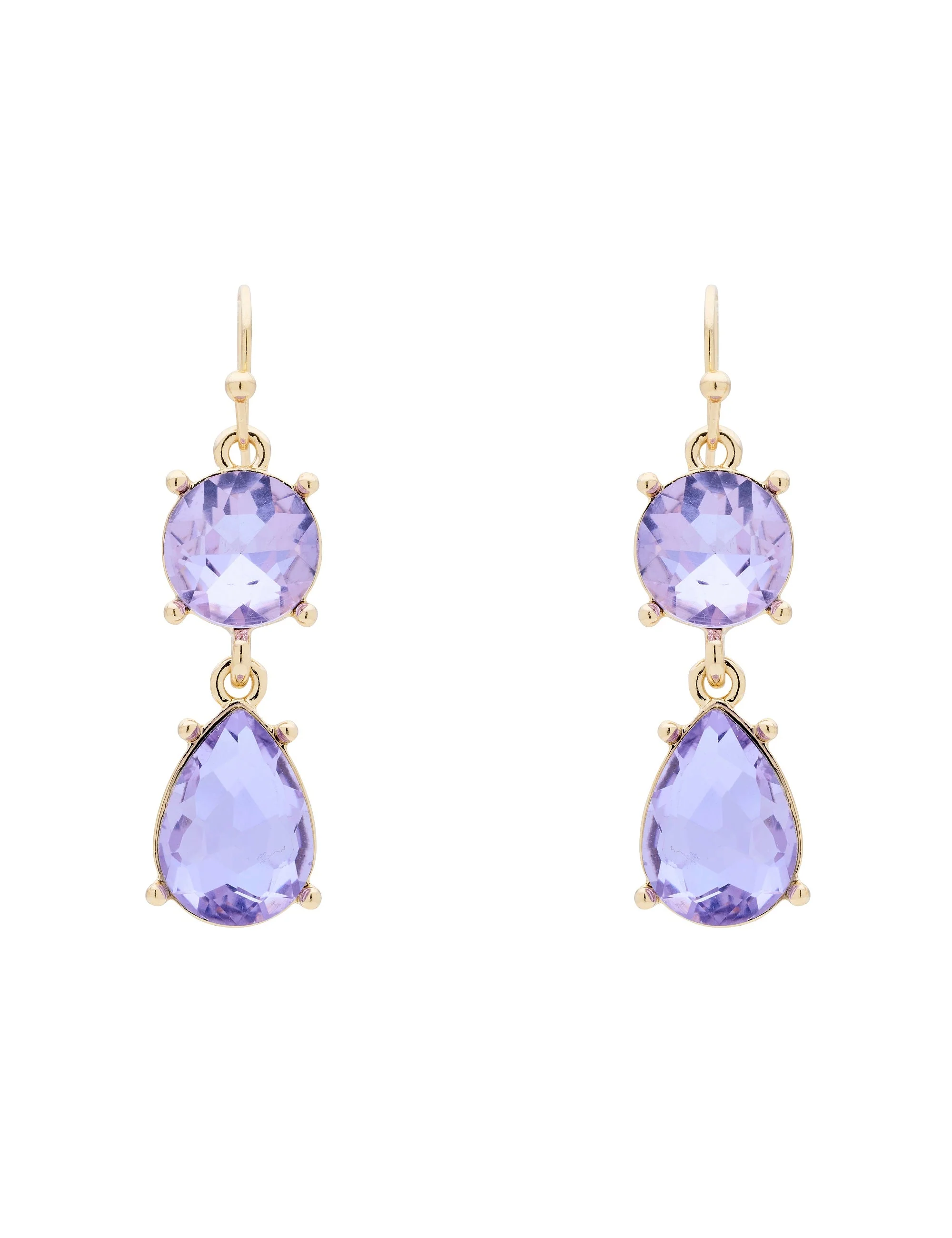 DUO STONE DROP EARRING