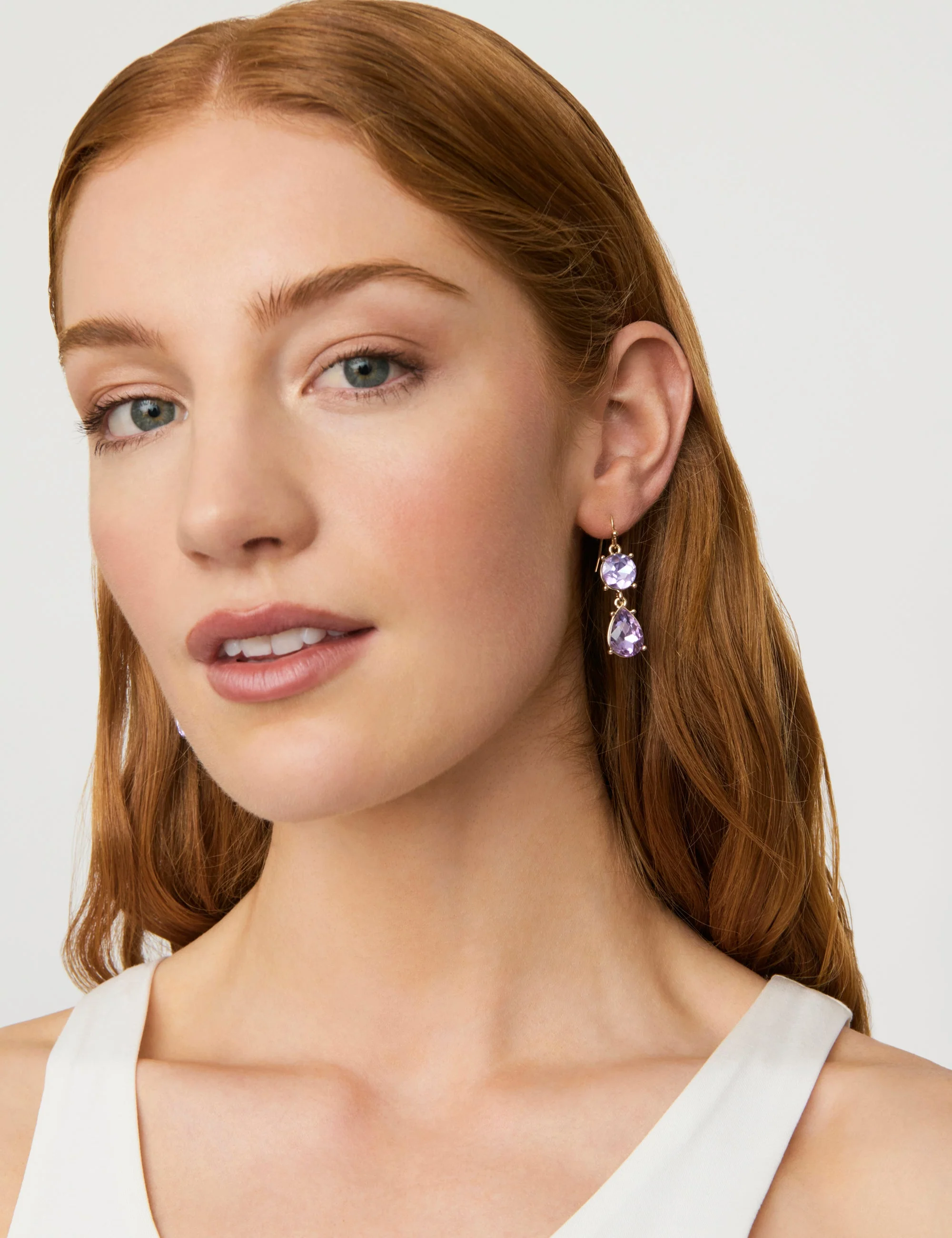 DUO STONE DROP EARRING - Image 2