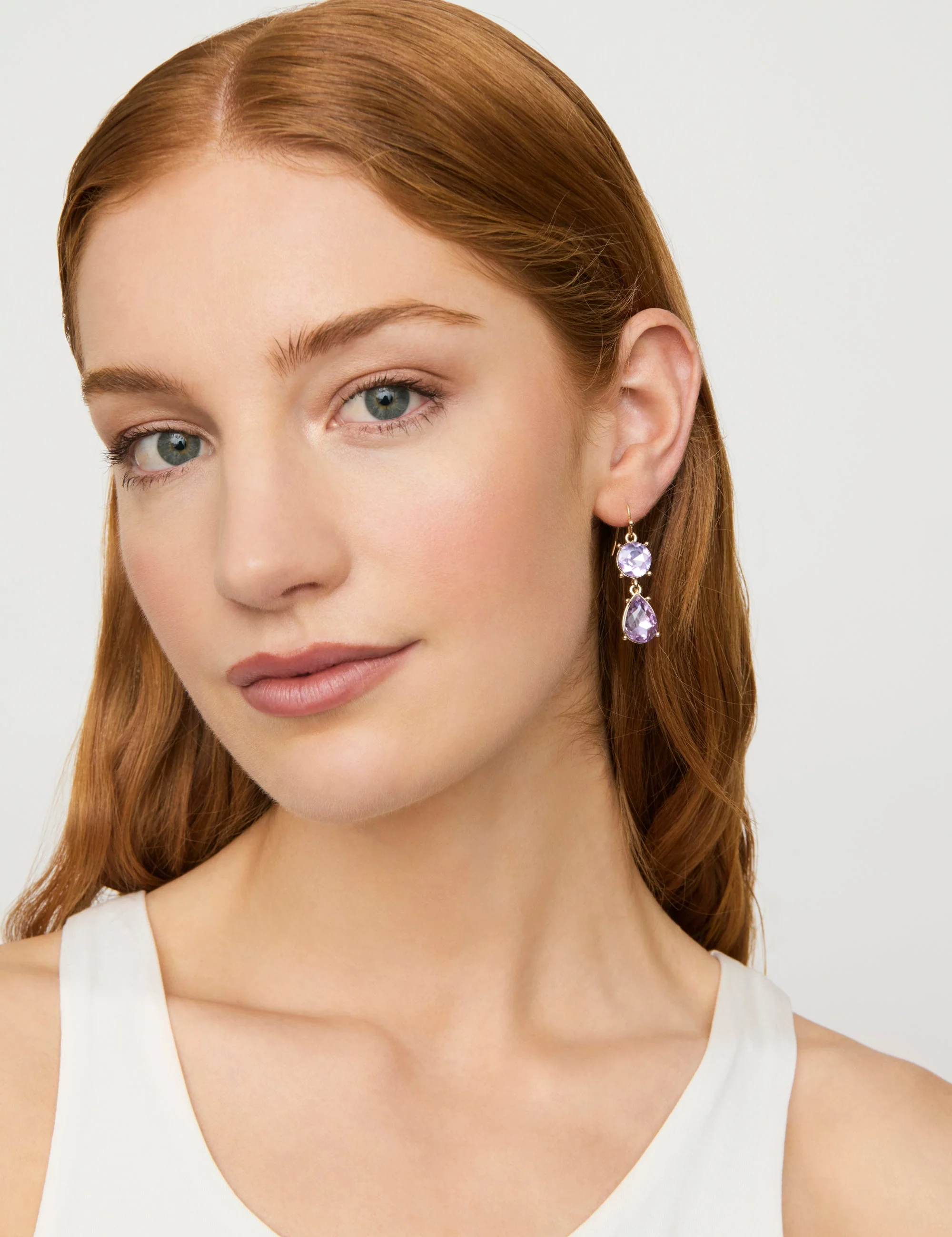DUO STONE DROP EARRING - Image 5