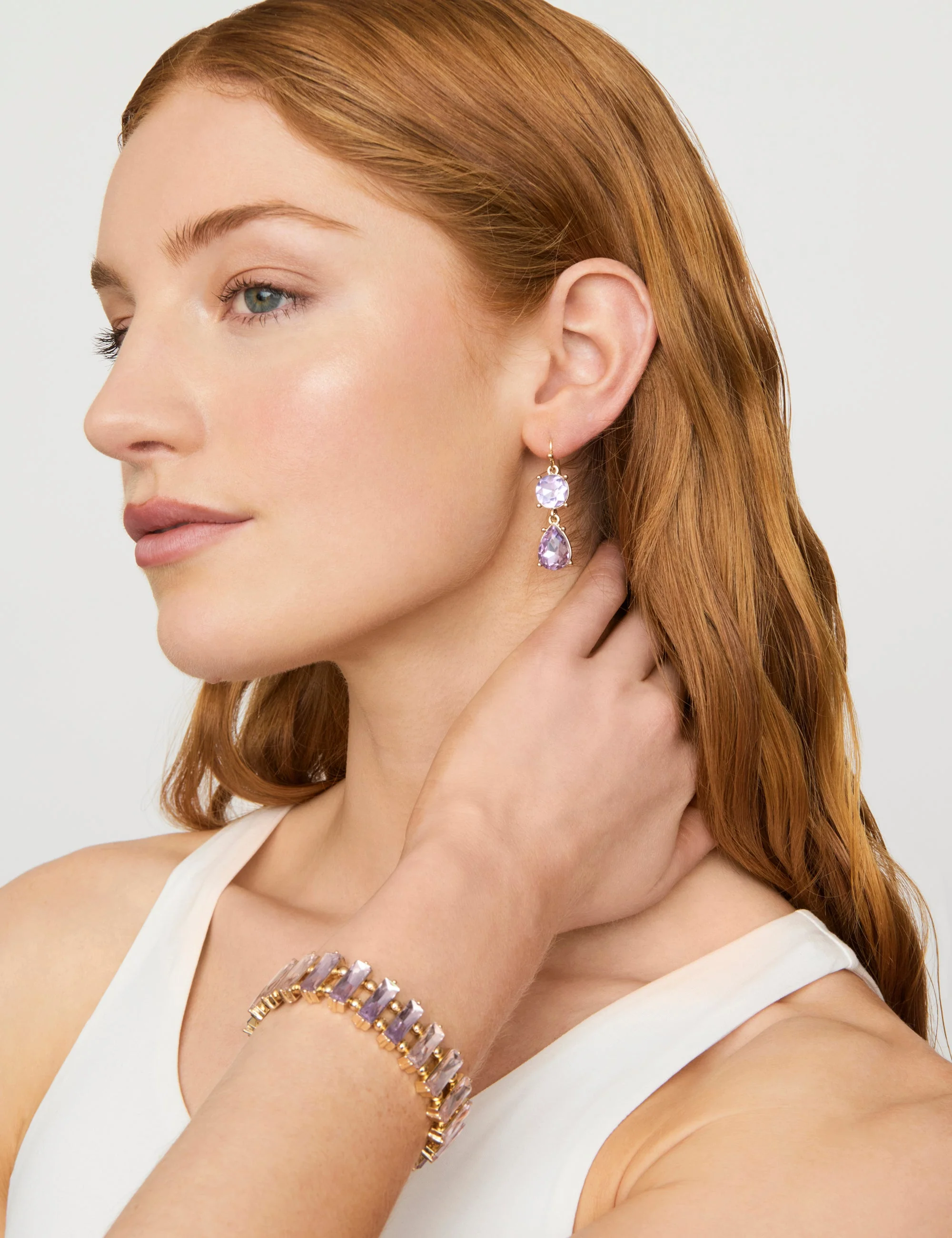 DUO STONE DROP EARRING - Image 6