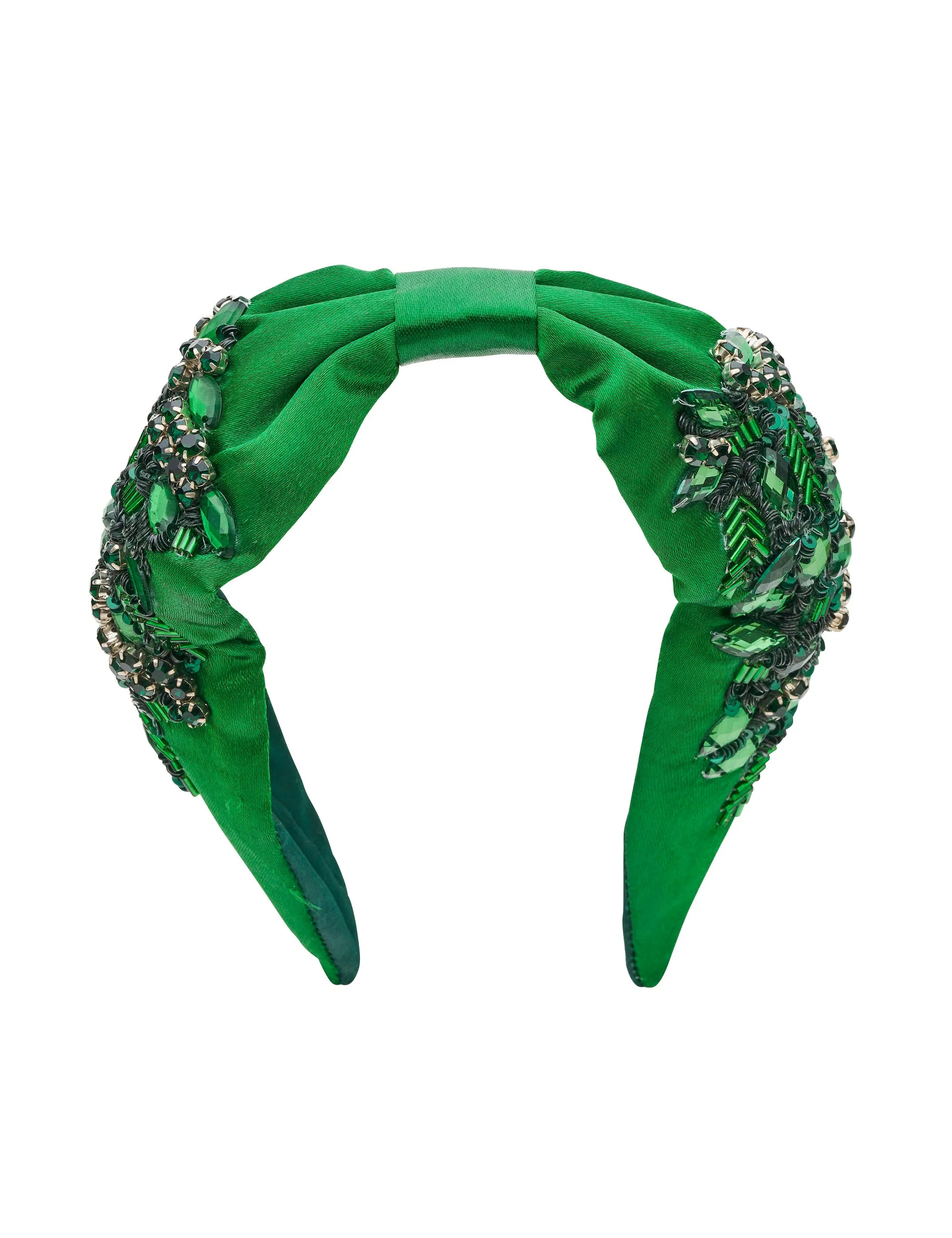 EVERGREEN BEADED WIDE KNOT HEADBAND - Image 3