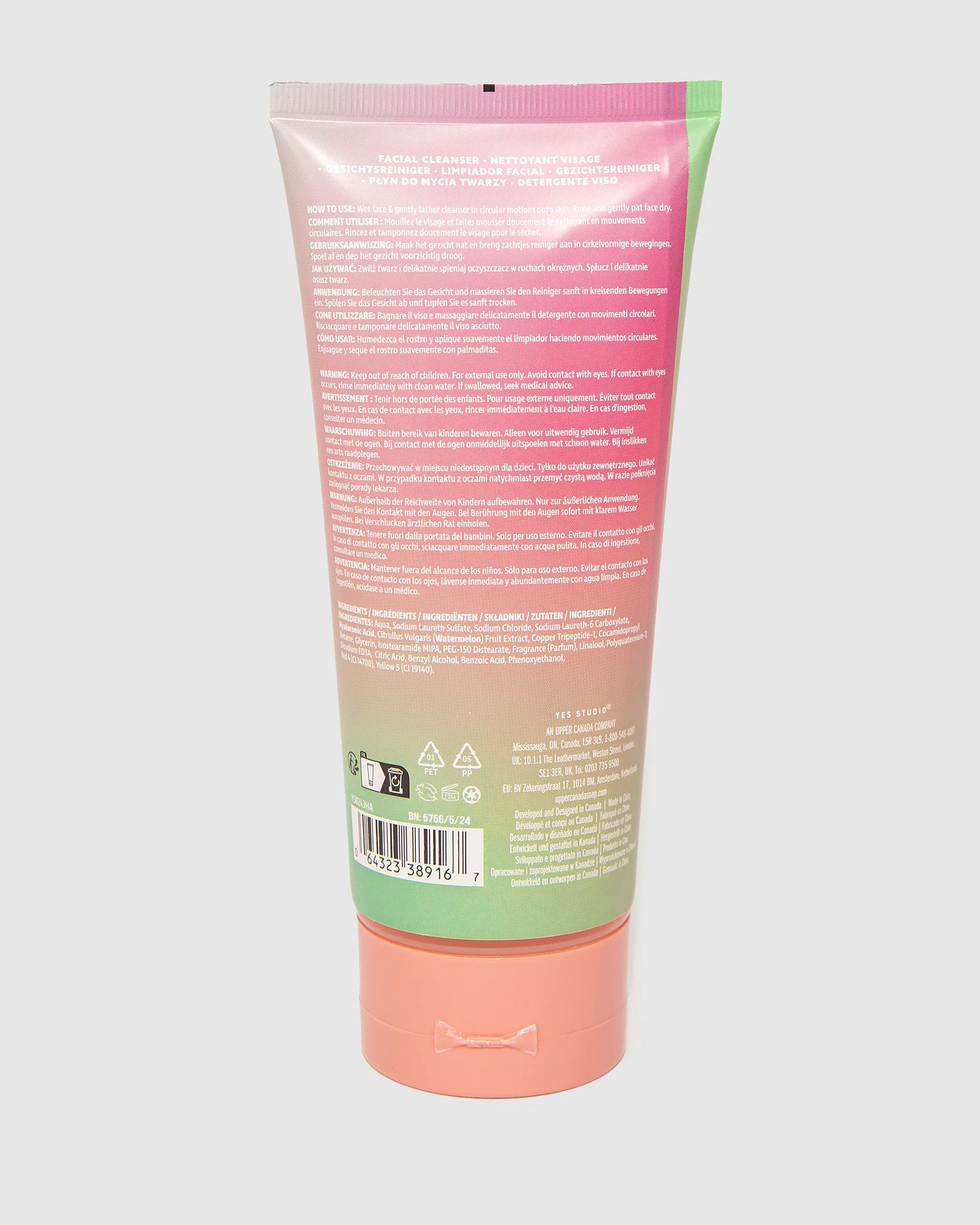 Facial Cleanser 200ml - Hyaluronic Acid, Watermelon & Peptides - Image 3