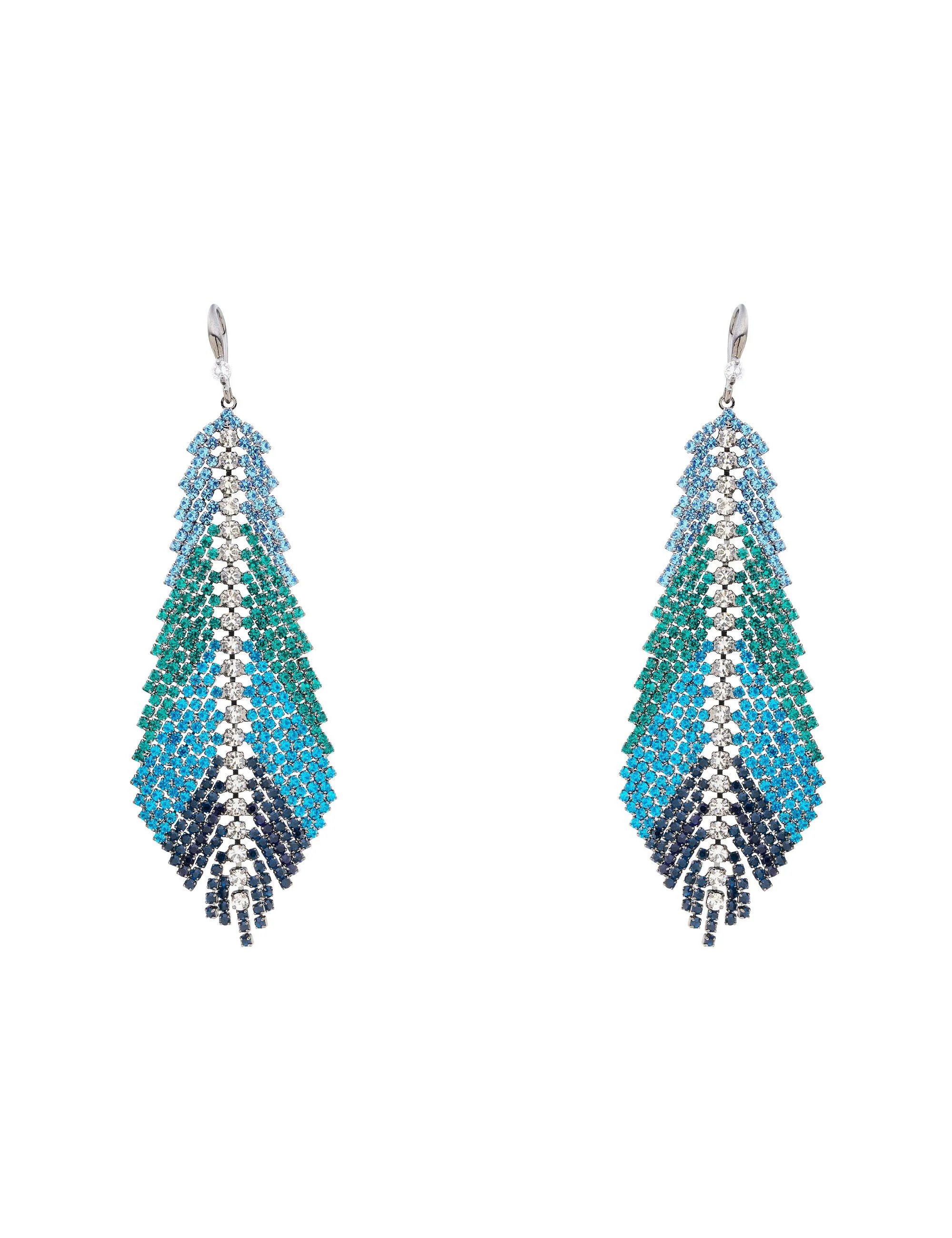 FEATHER STONE STATEMENT EARRING