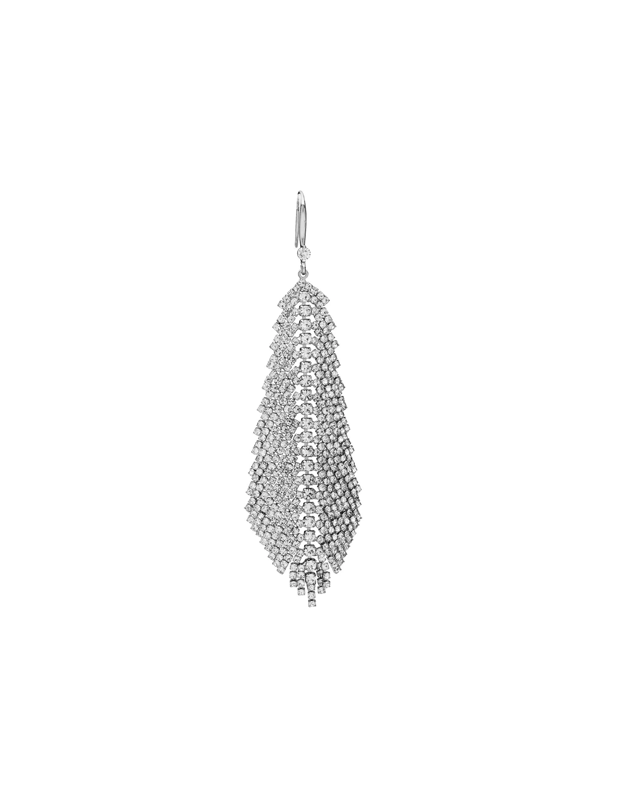 FEATHER STONE STATEMENT EARRING - Image 4
