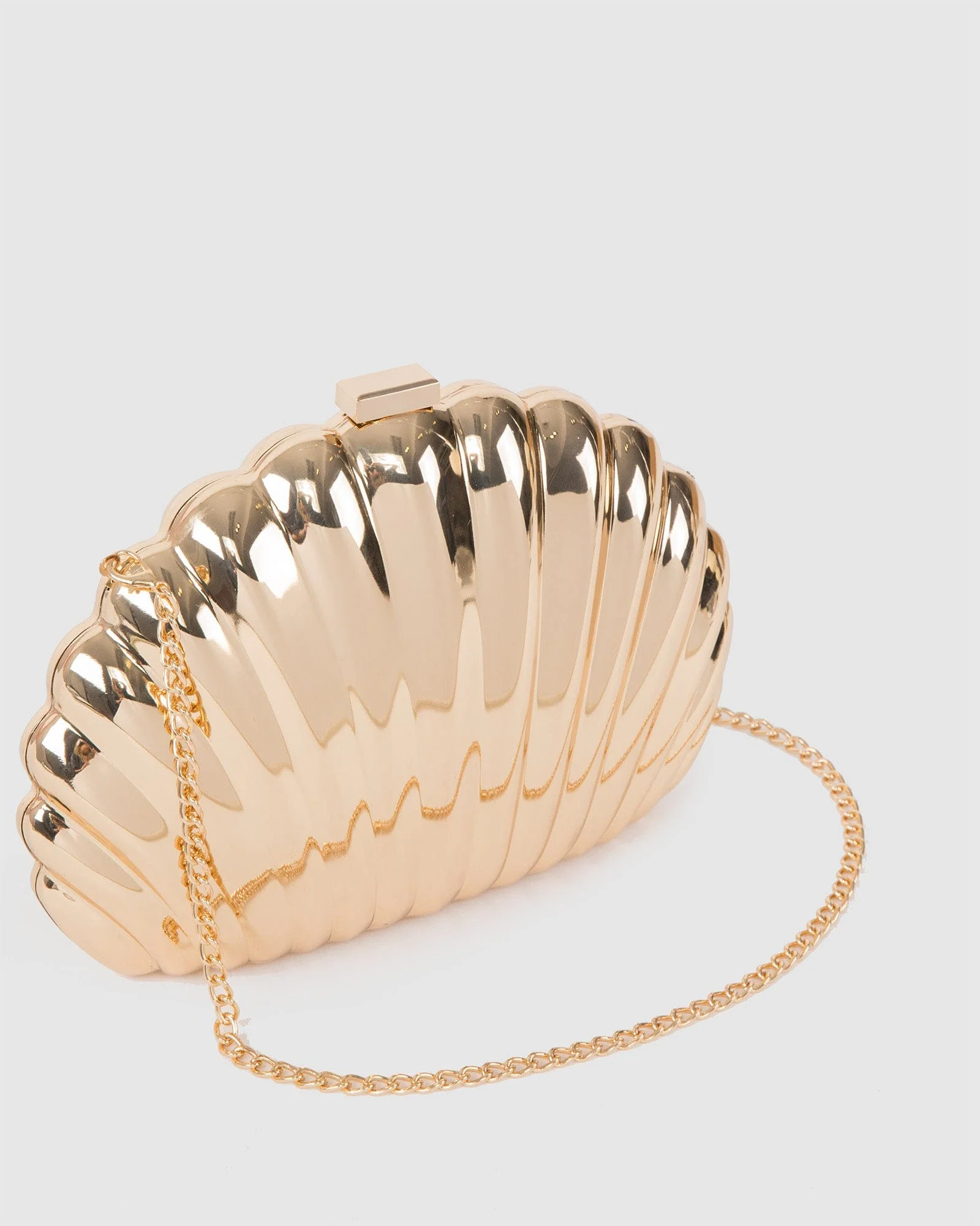 Gold Avana Shell Clutch Bag - Image 3