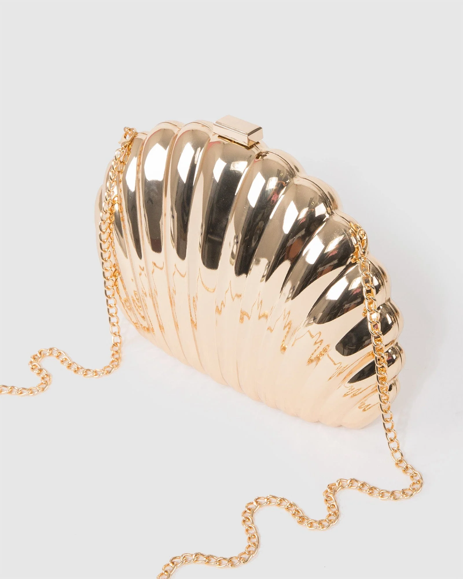 Gold Avana Shell Clutch Bag - Image 6