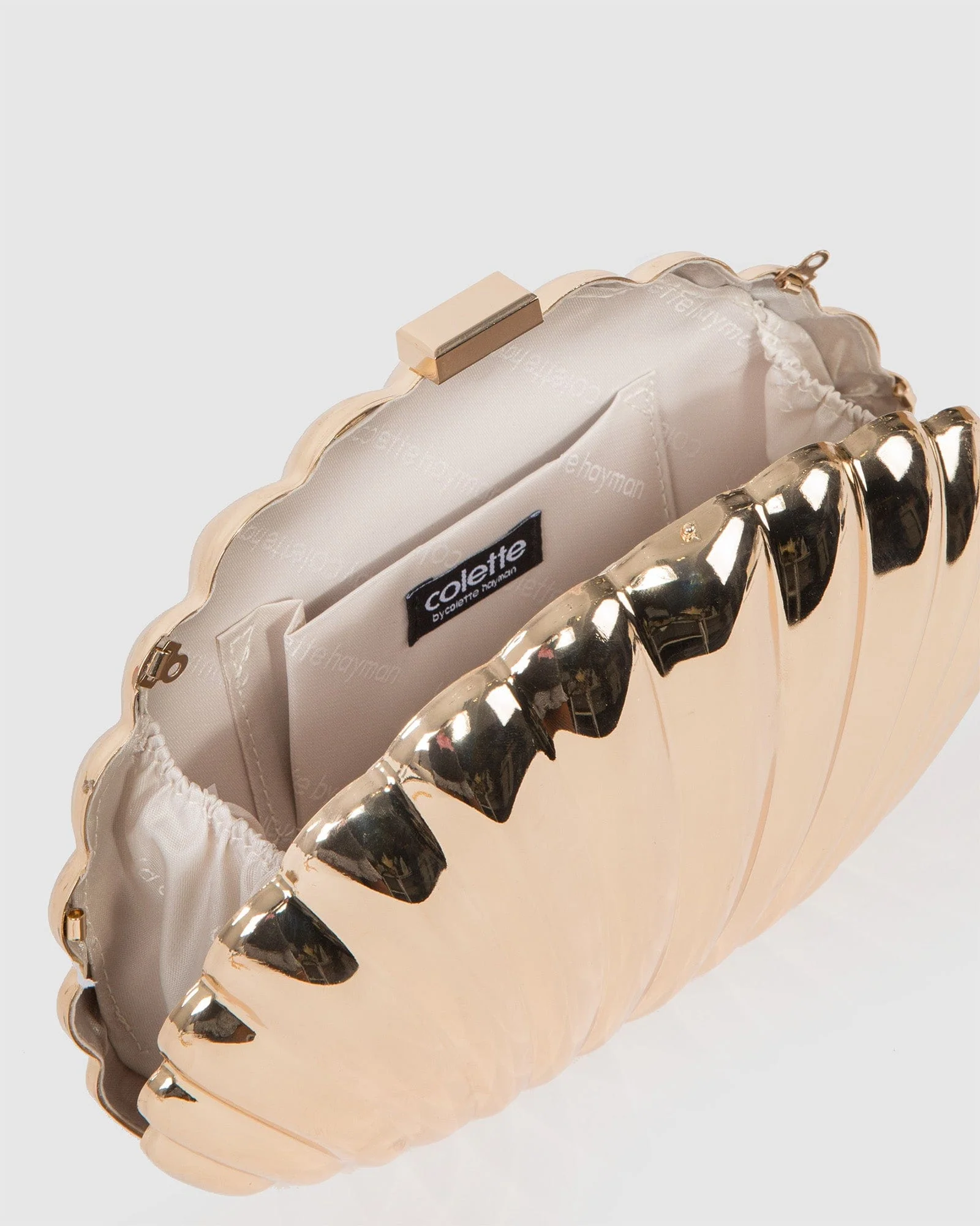 Gold Avana Shell Clutch Bag - Image 7