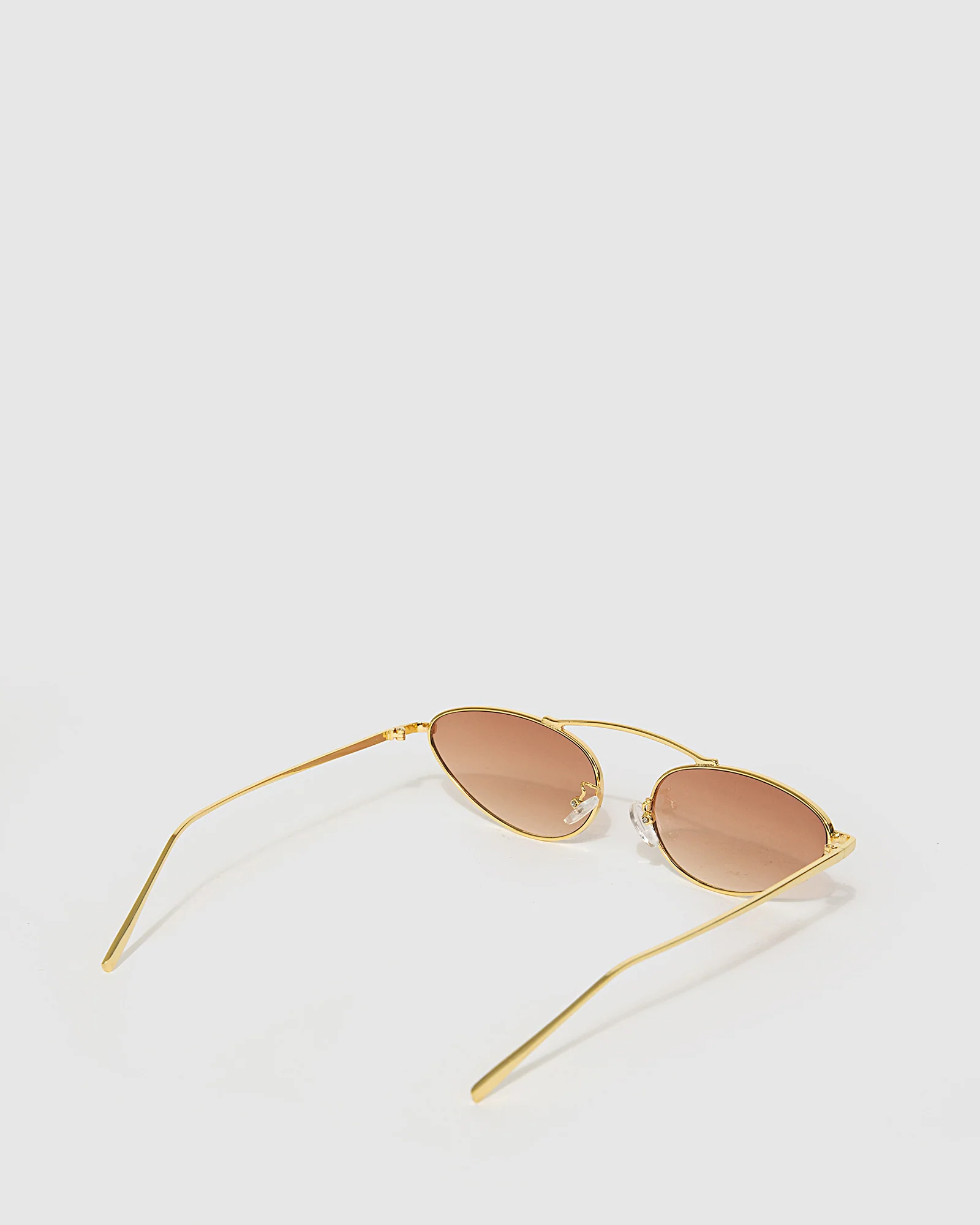 Gold & Brown Cat Eye Sunglasses - Image 3