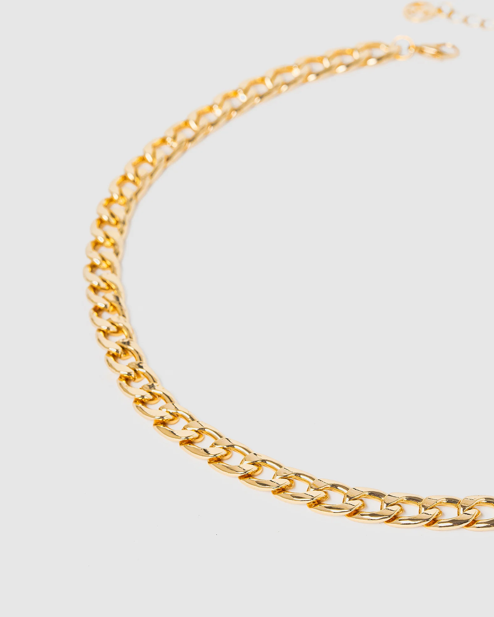 Gold Curb Chain Necklace - Image 3