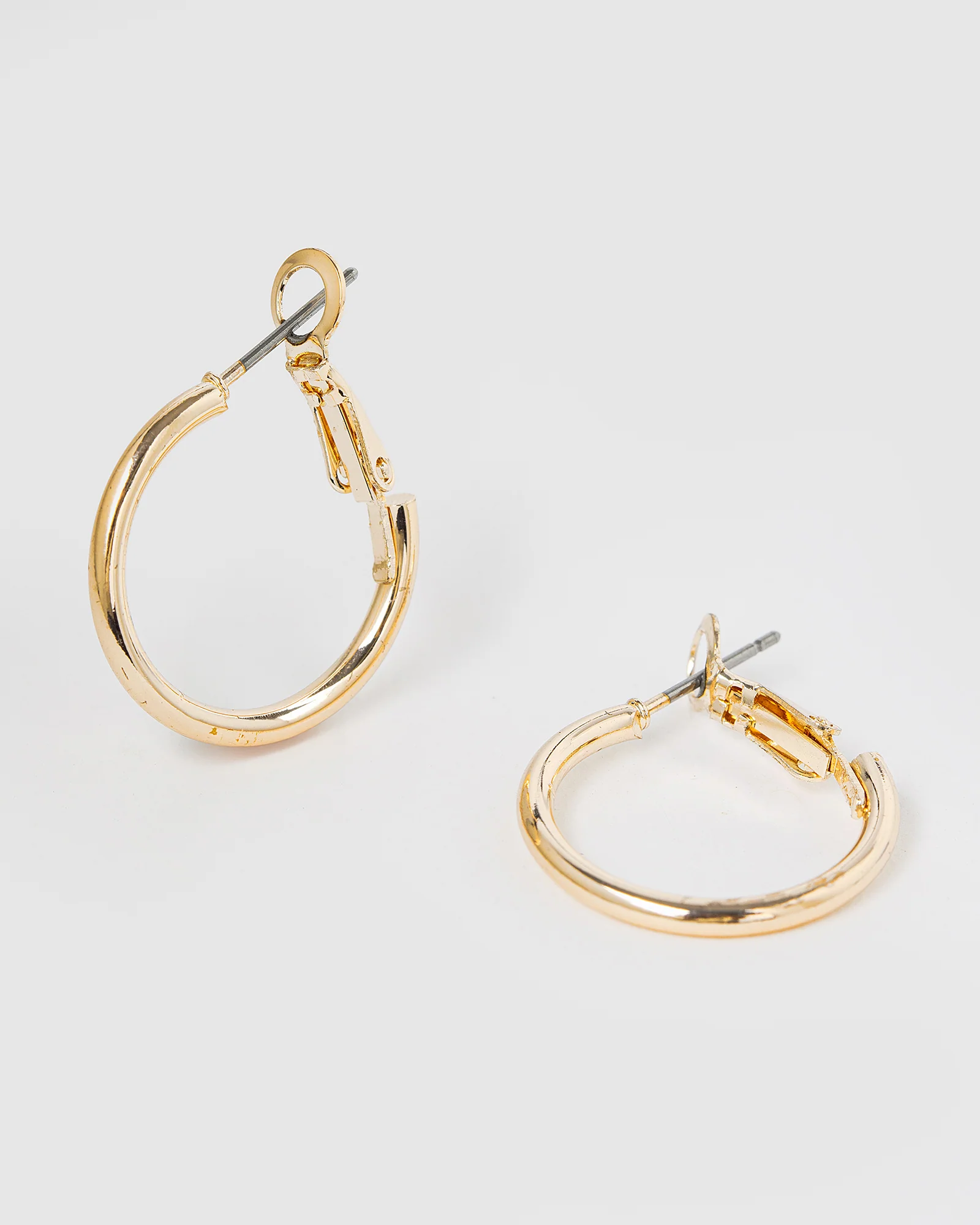 Gold Fine Hoop Earrings - 20mm