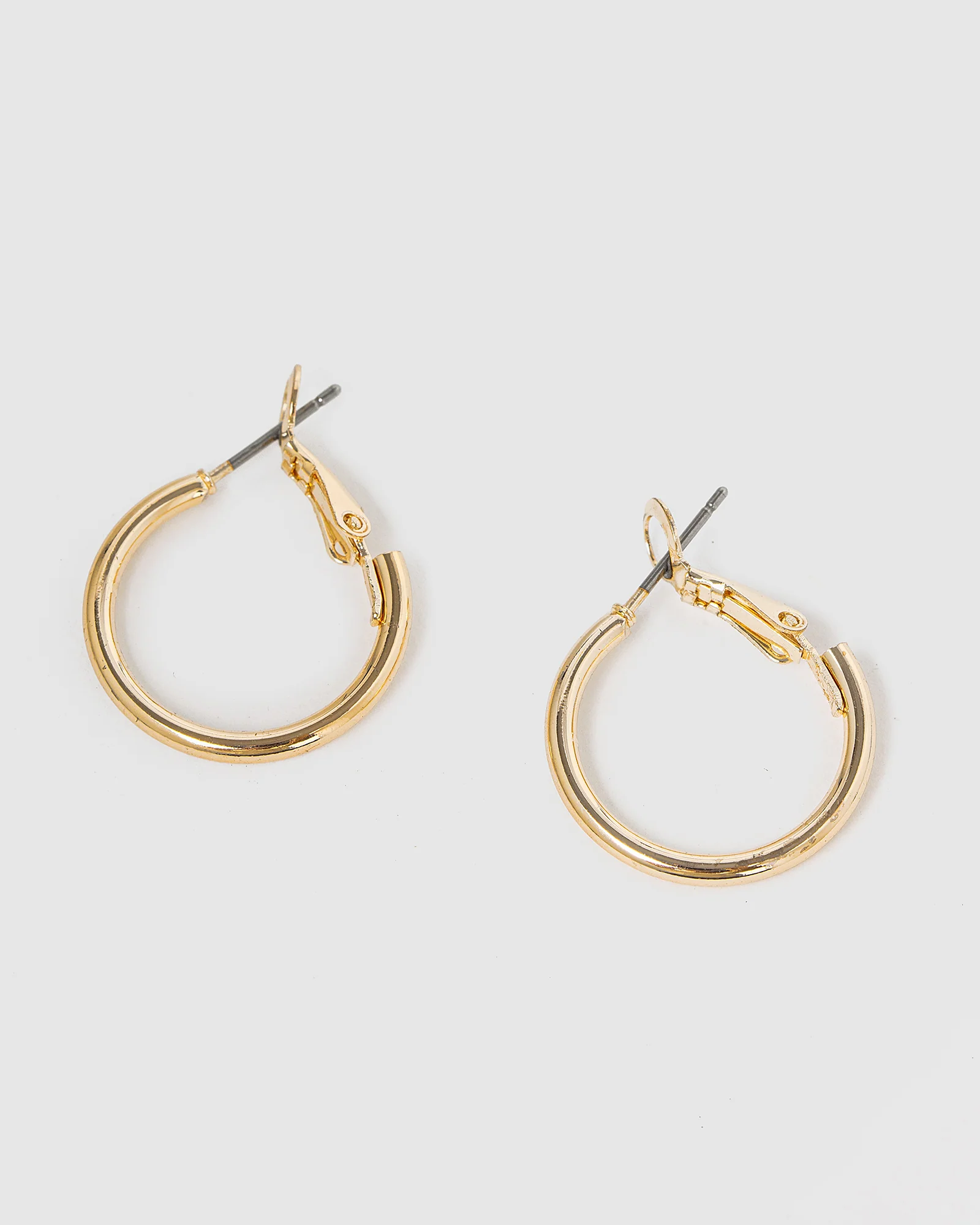 Gold Fine Hoop Earrings - 20mm - Image 2