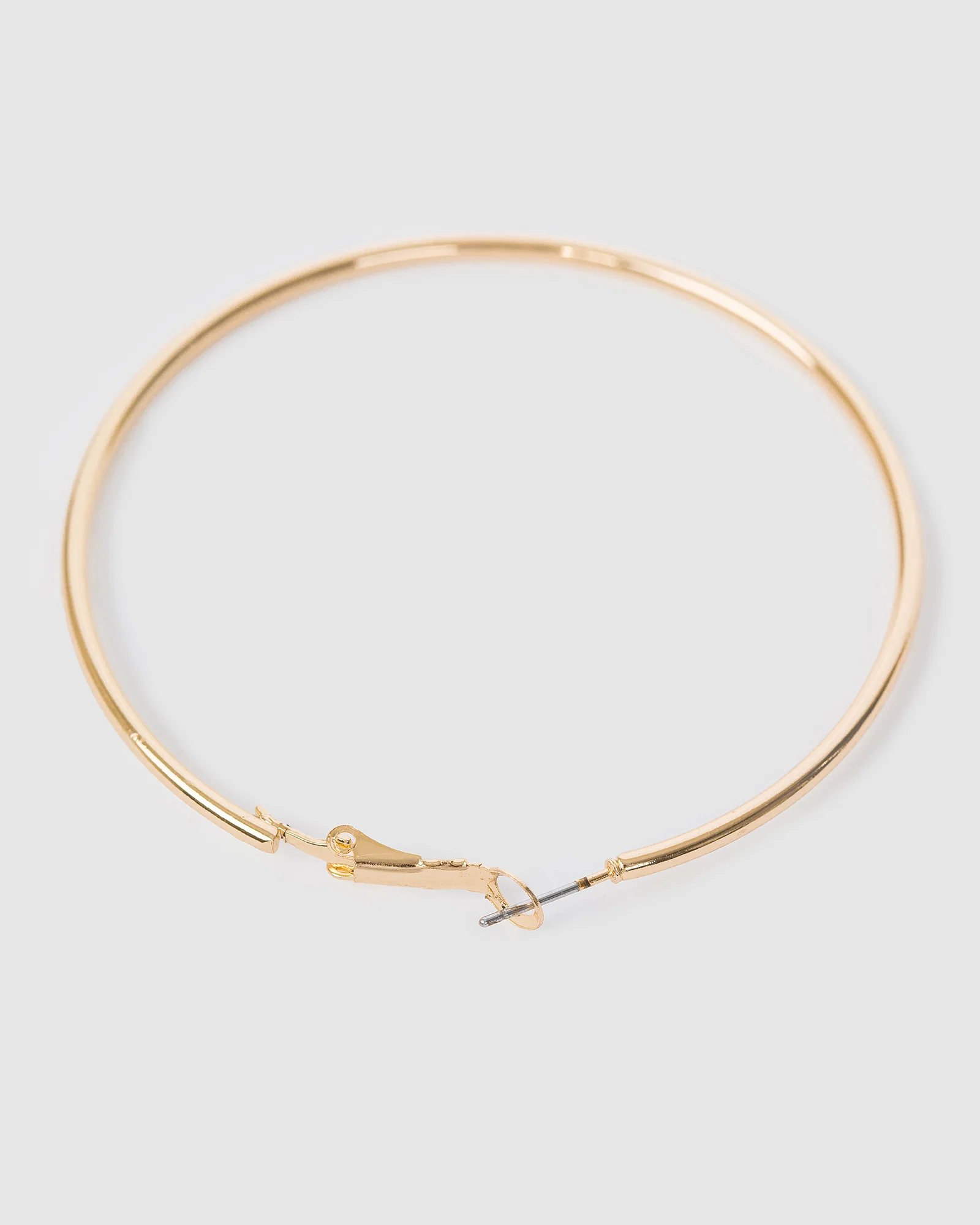 Gold Fine Hoop Earrings - 60mm - Image 3