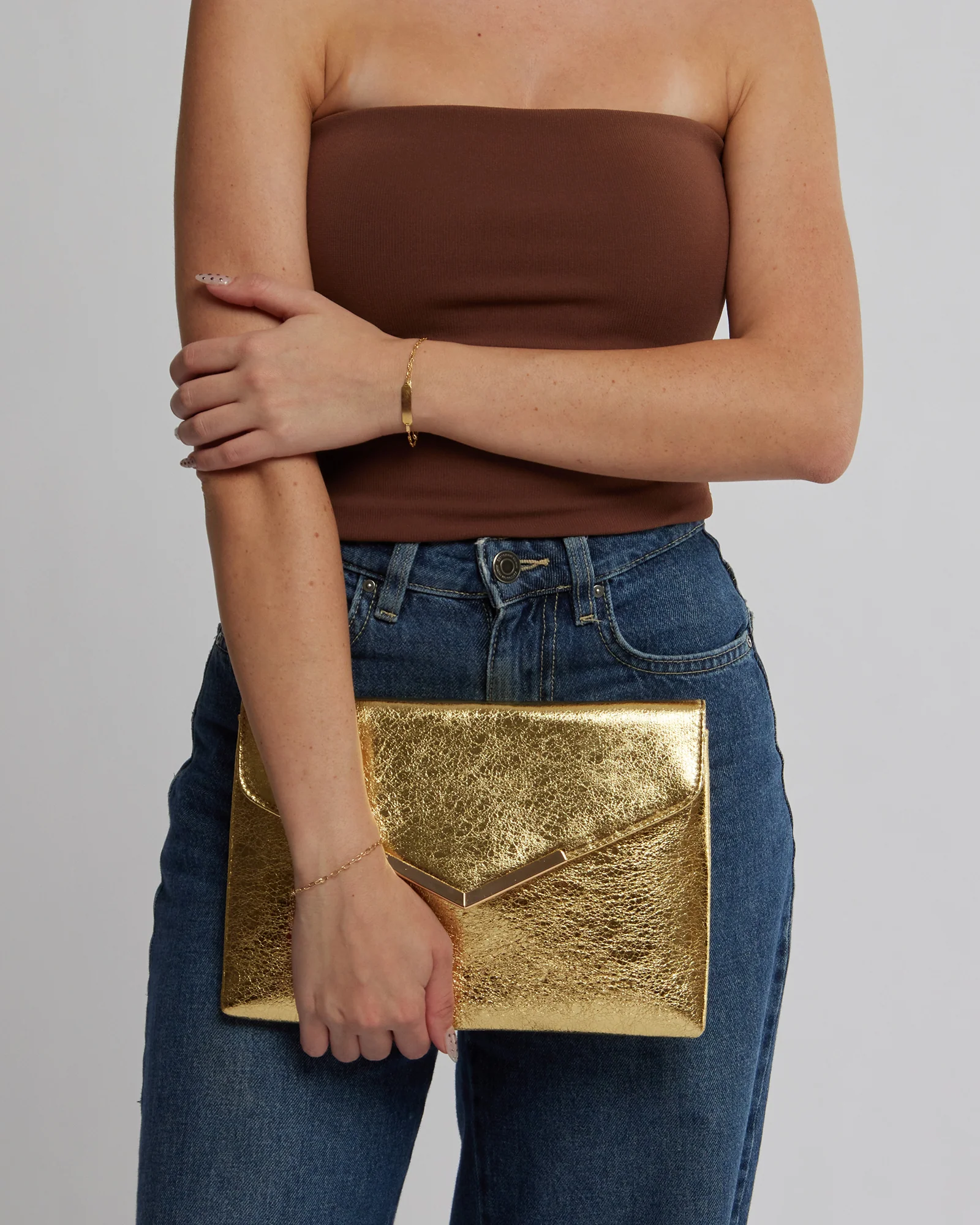 Gold Jordana Clutch Bag - Image 2