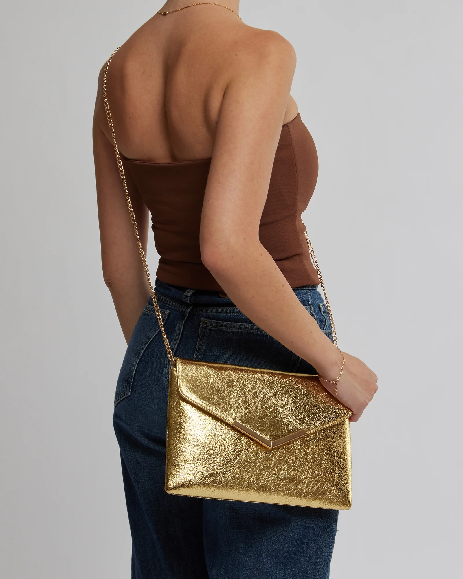 Gold Jordana Clutch Bag - Image 3