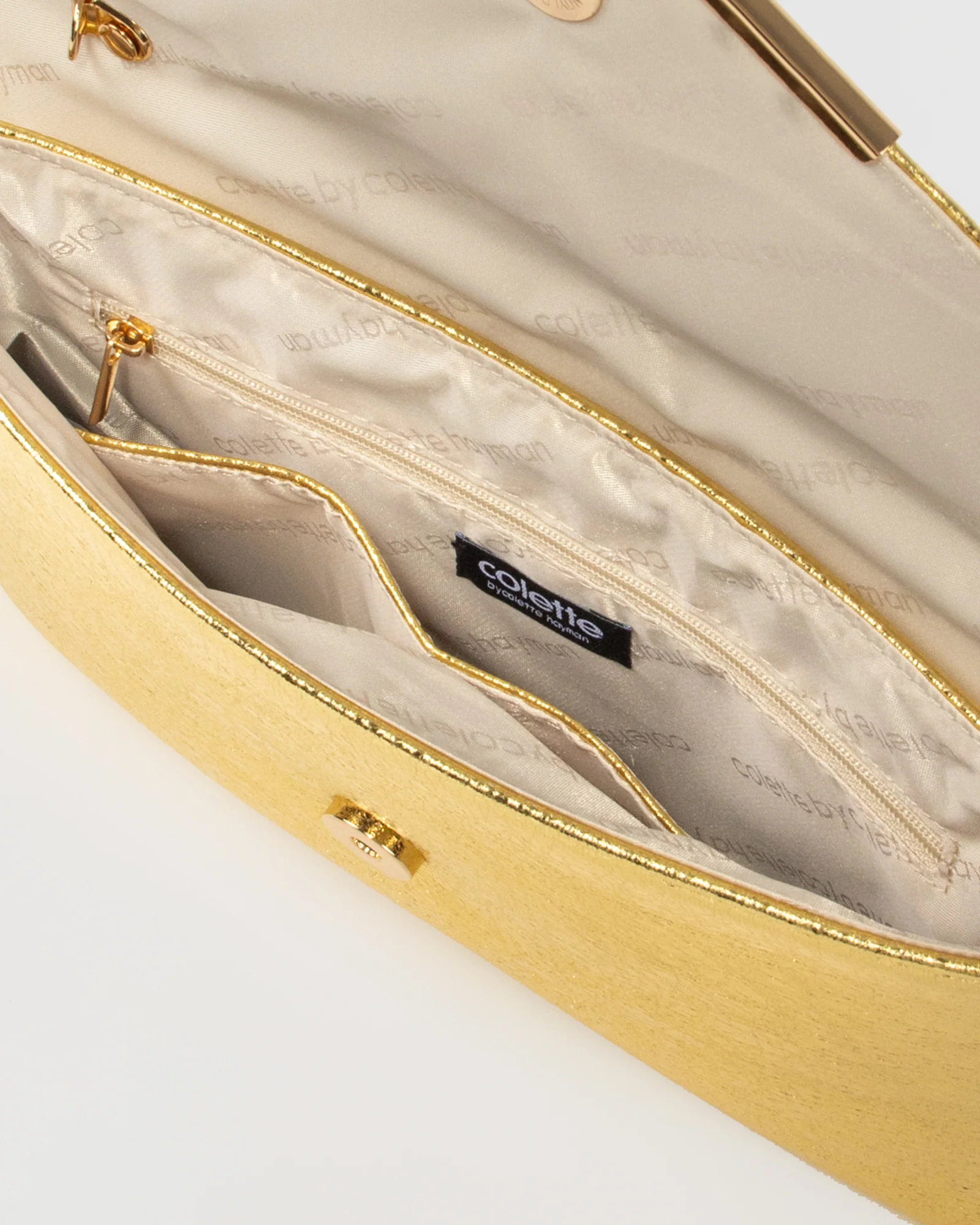 Gold Jordana Clutch Bag - Image 7