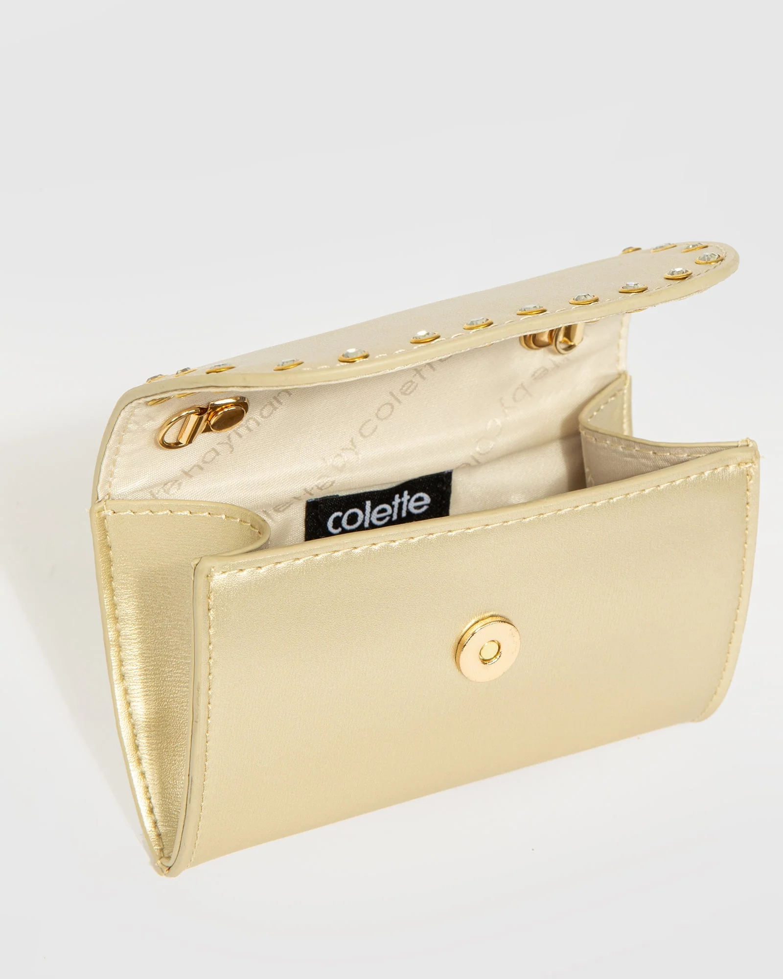 Gold Kids Diamonte Clutch Bag - Image 5
