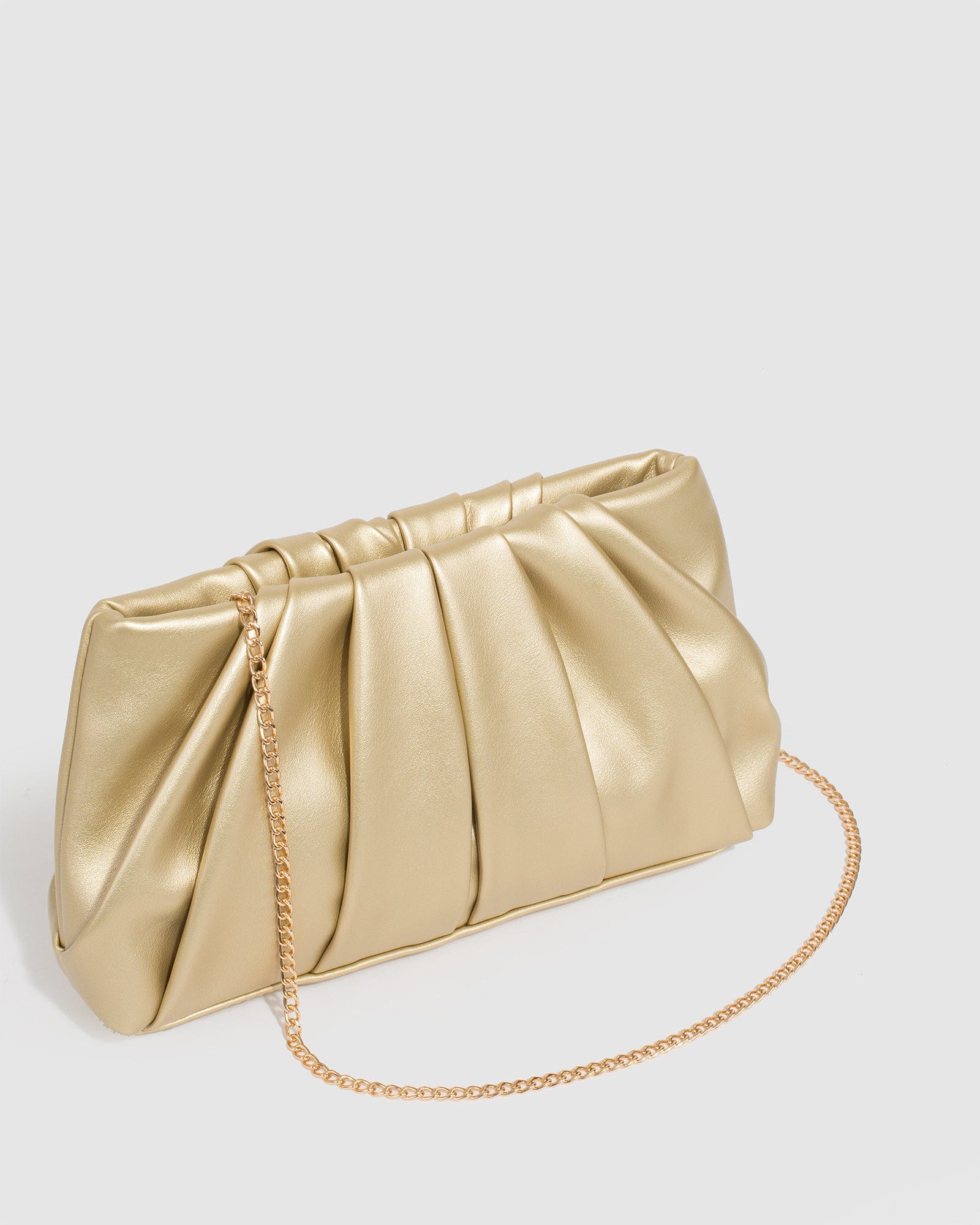Gold Lucy Pouch Clutch Bag - Image 3