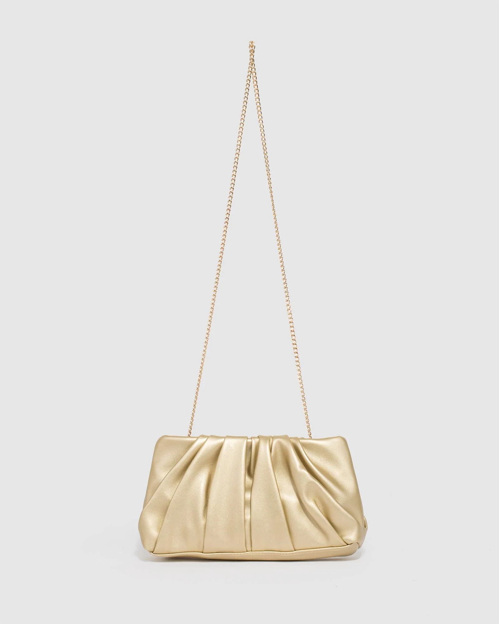 Gold Lucy Pouch Clutch Bag - Image 4