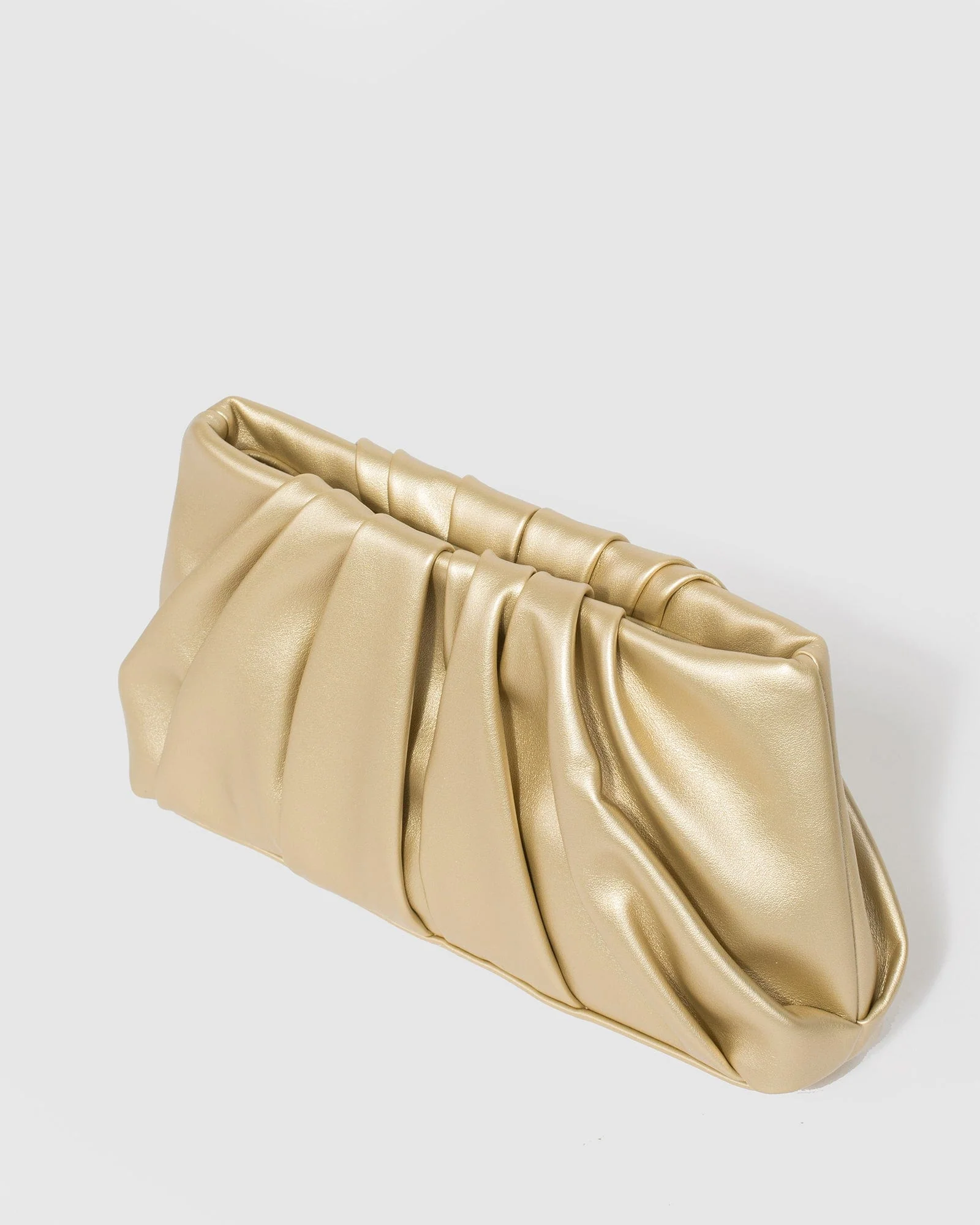 Gold Lucy Pouch Clutch Bag - Image 5