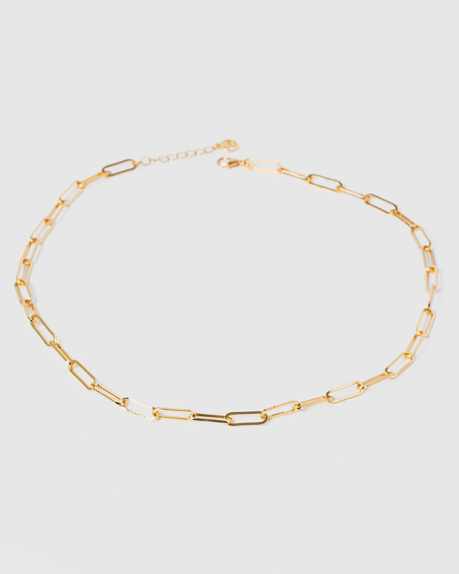Gold Paperclip Chain Necklace - Image 2