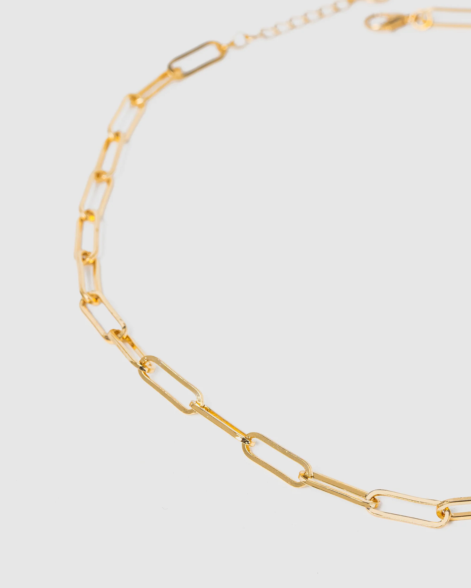 Gold Paperclip Chain Necklace - Image 3