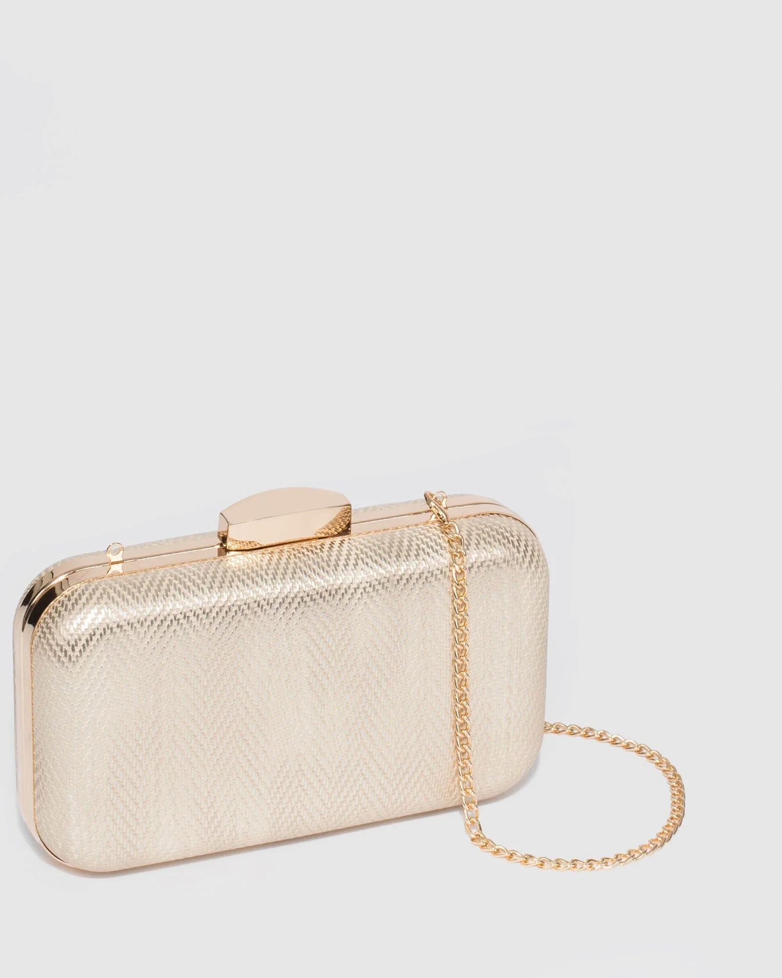 Gold Penelope Hardcase Clutch Bag - Image 3