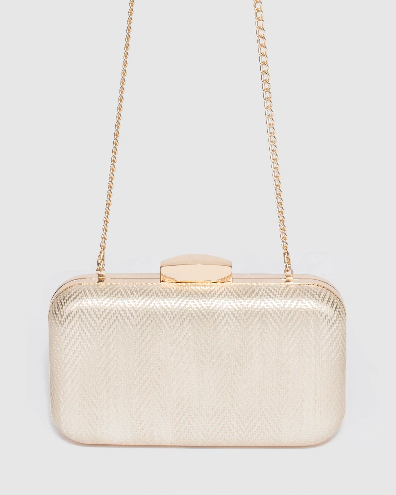 Gold Penelope Hardcase Clutch Bag - Image 5