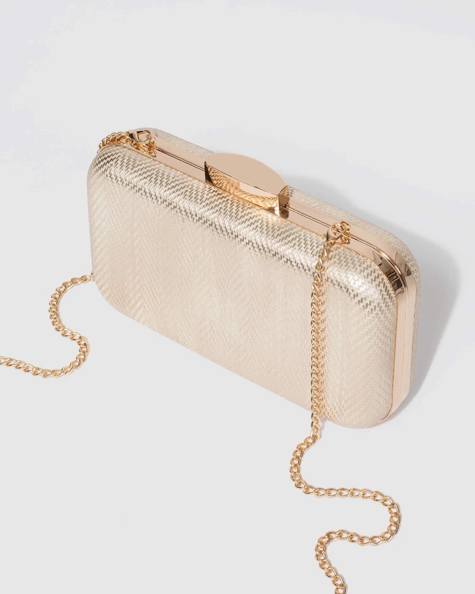 Gold Penelope Hardcase Clutch Bag - Image 6