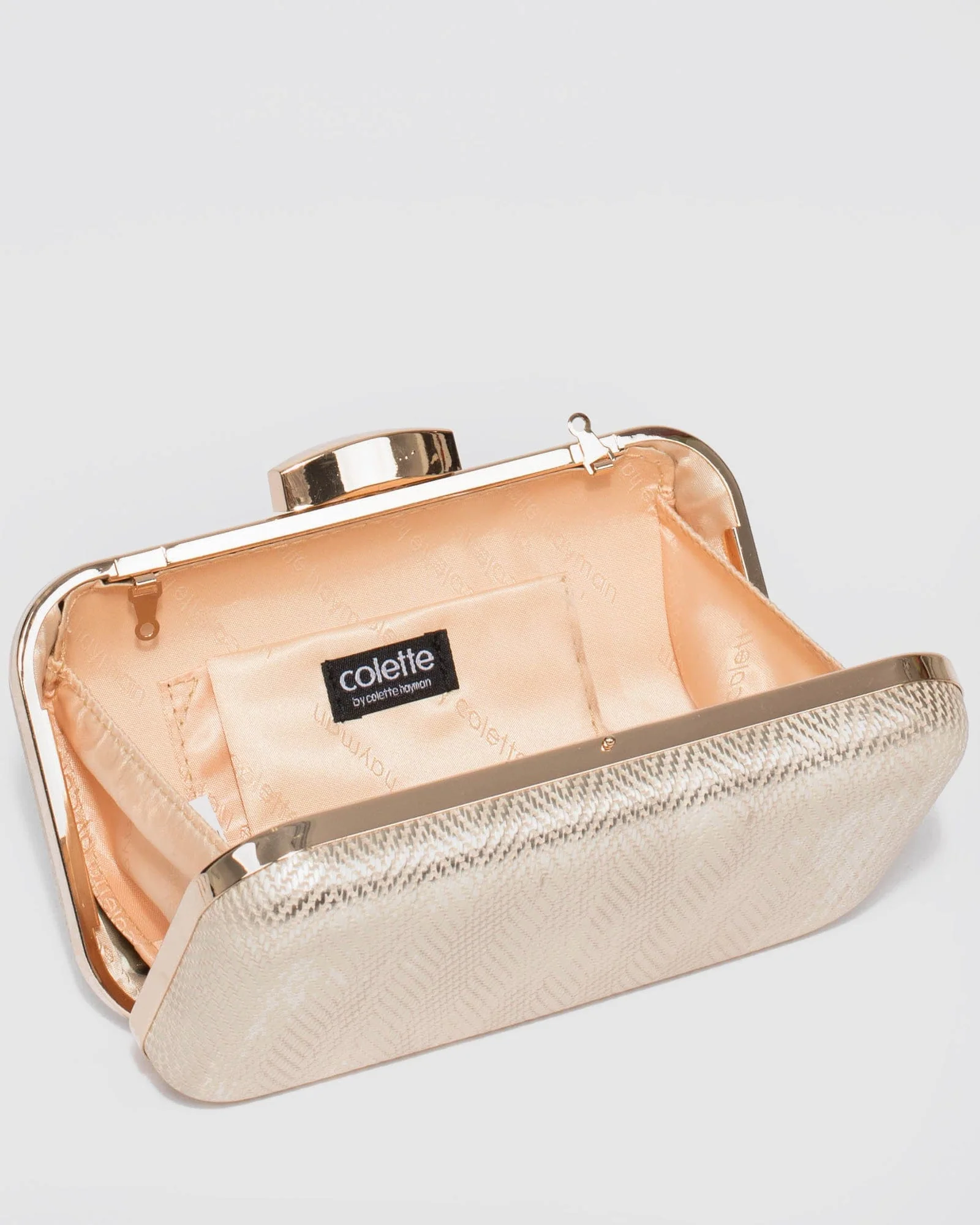 Gold Penelope Hardcase Clutch Bag - Image 7