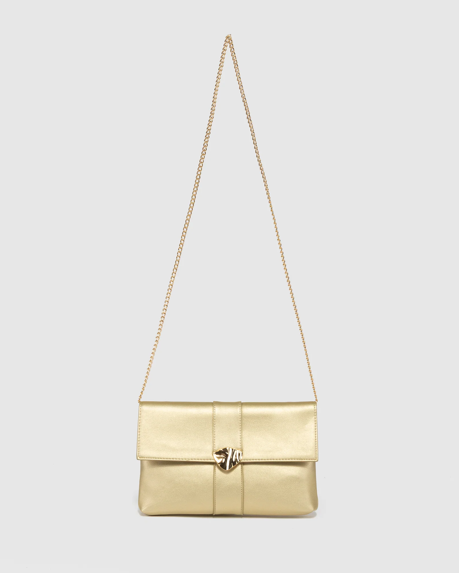 Gold Polly Flap Clutch - Image 3