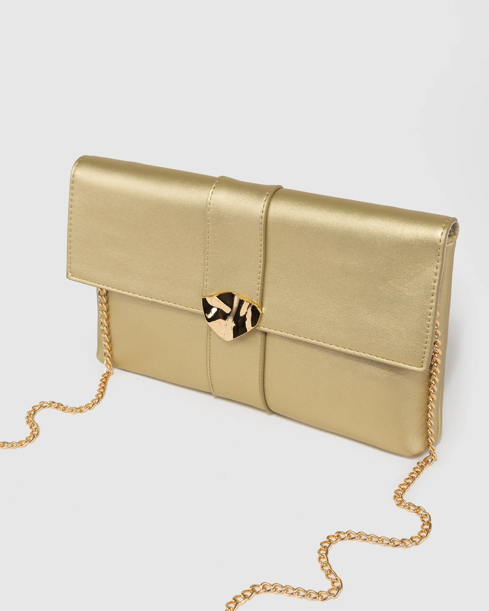 Gold Polly Flap Clutch - Image 4