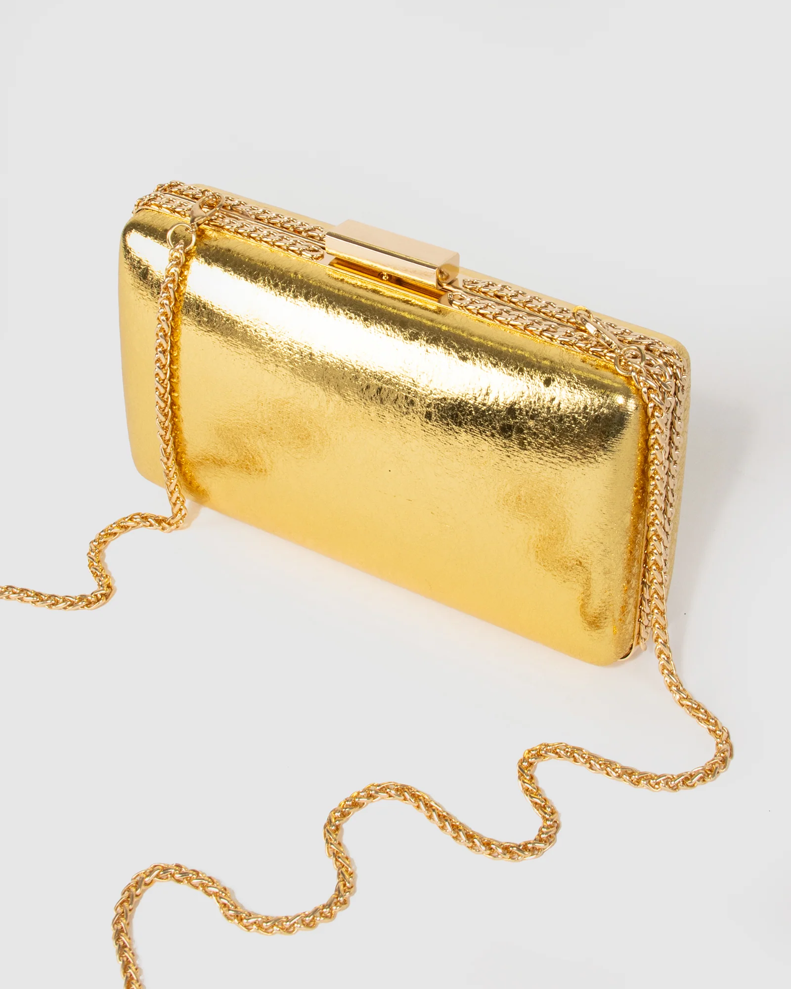 Gold Steph Chain Clutch - Image 6