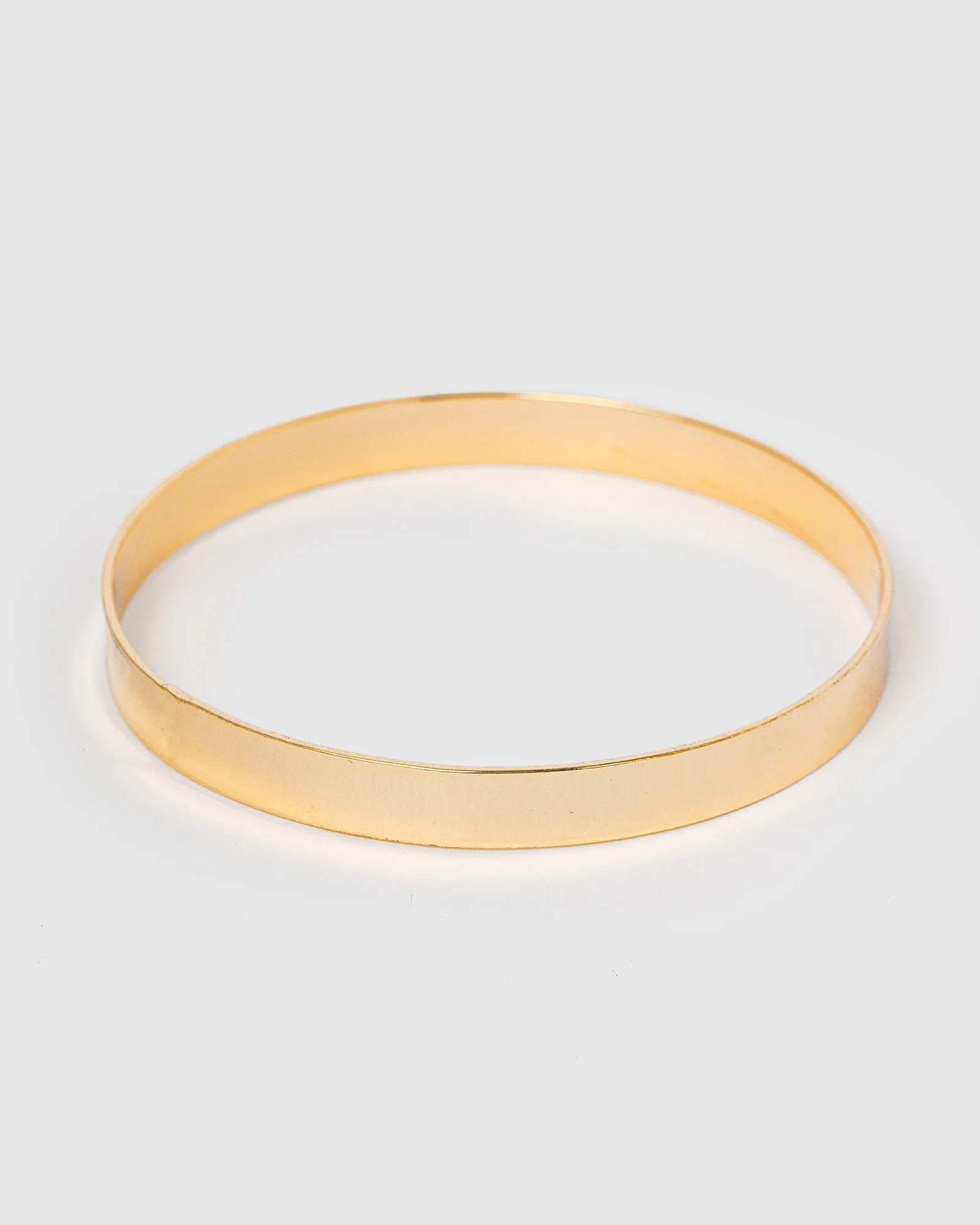 Gold Thick Metal Bangle Bracelet