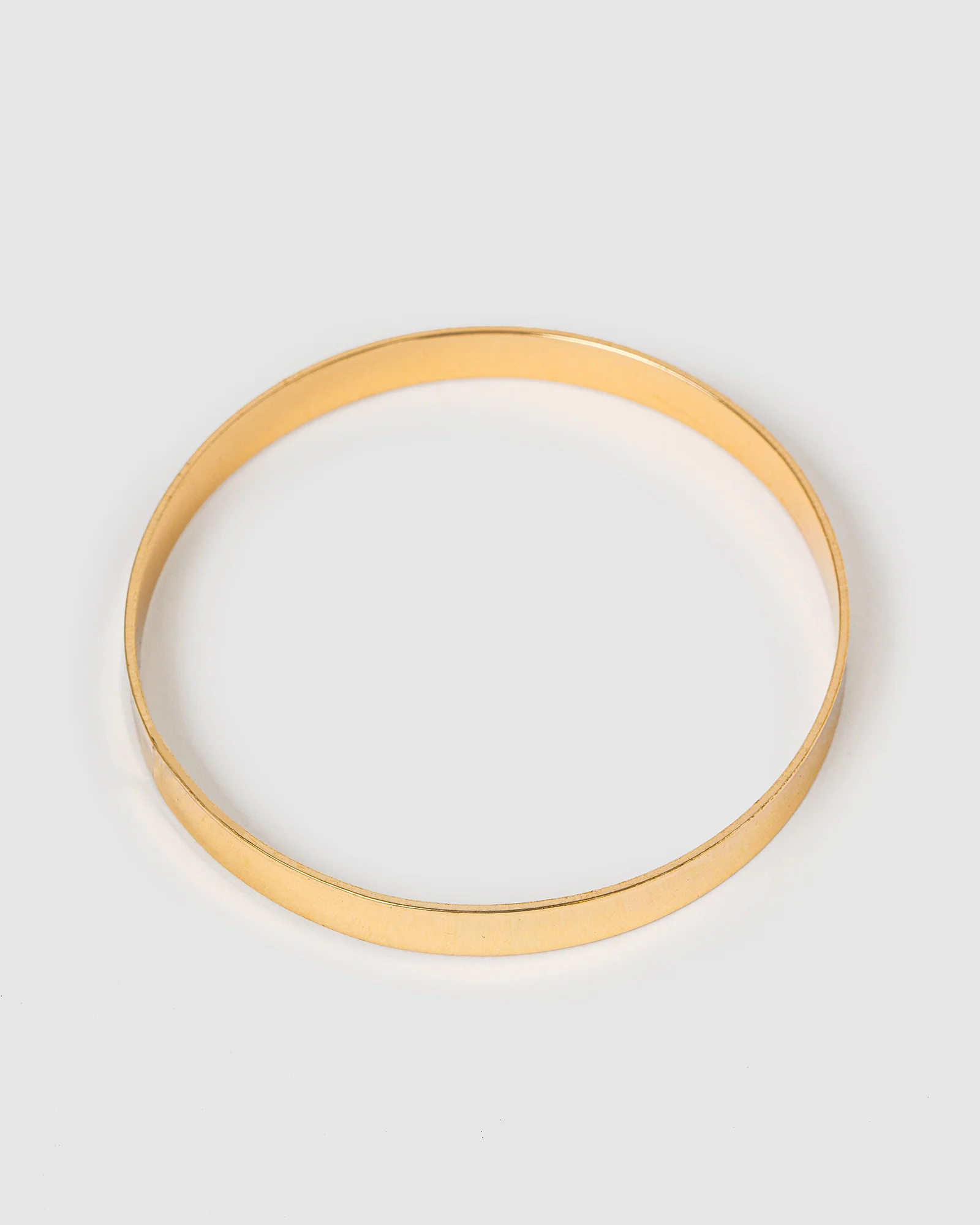 Gold Thick Metal Bangle Bracelet - Image 2