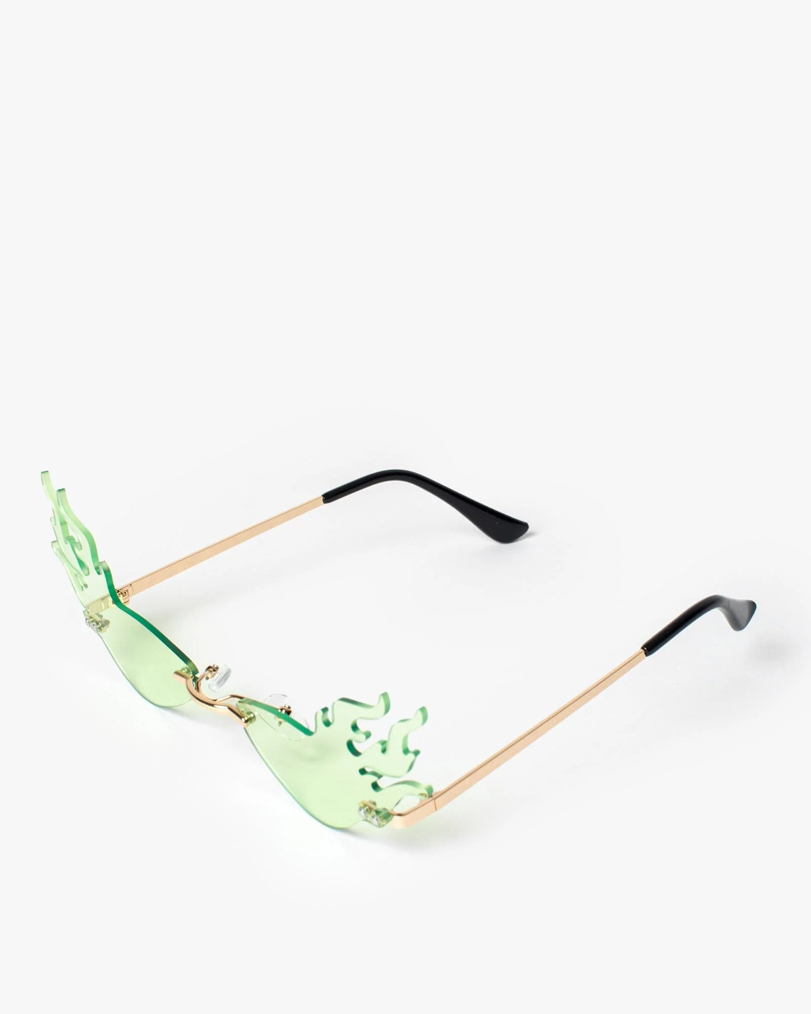 Green Cool Flame Look Sunglasses - Image 2