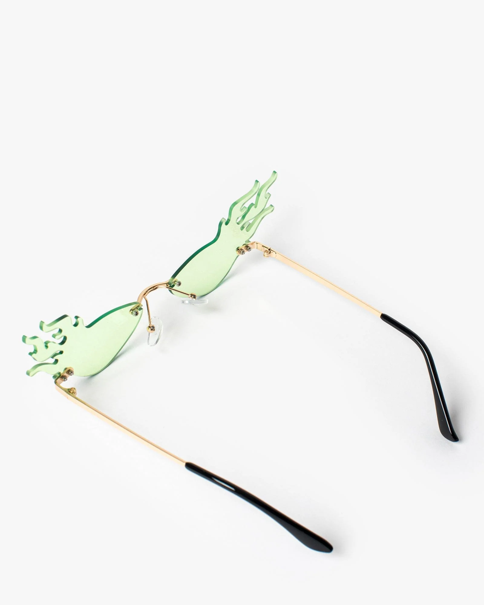 Green Cool Flame Look Sunglasses - Image 3