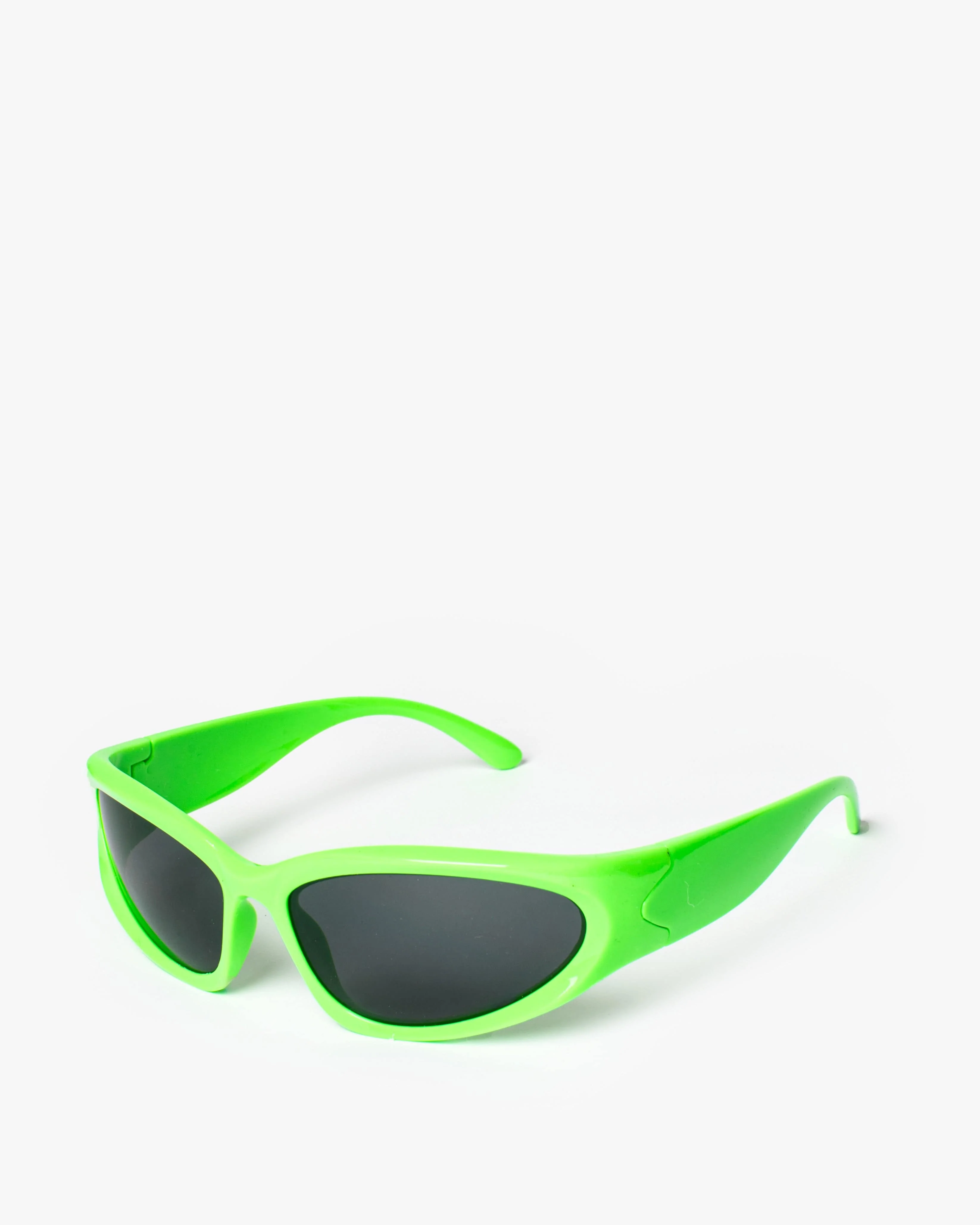 Green Neon Racer Style Sunglasses - Image 2