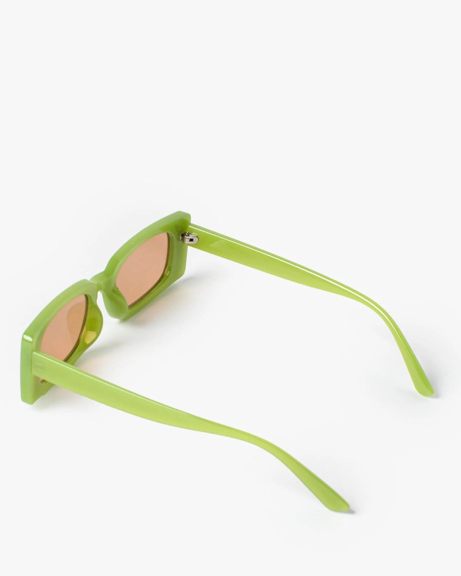 Green Rectangle Thin Sunglasses - Image 3