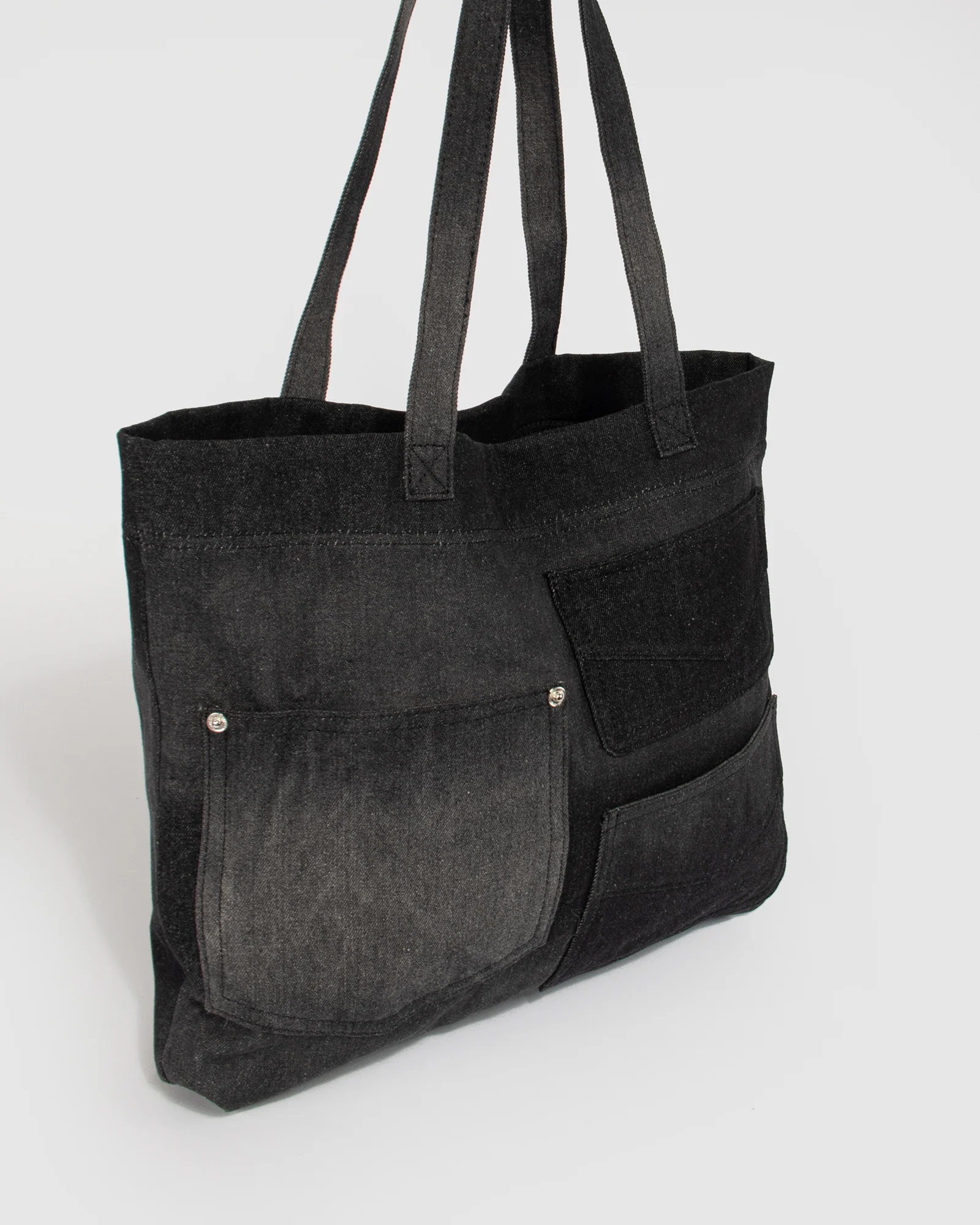 Grey Clara Denim Tote - Image 3
