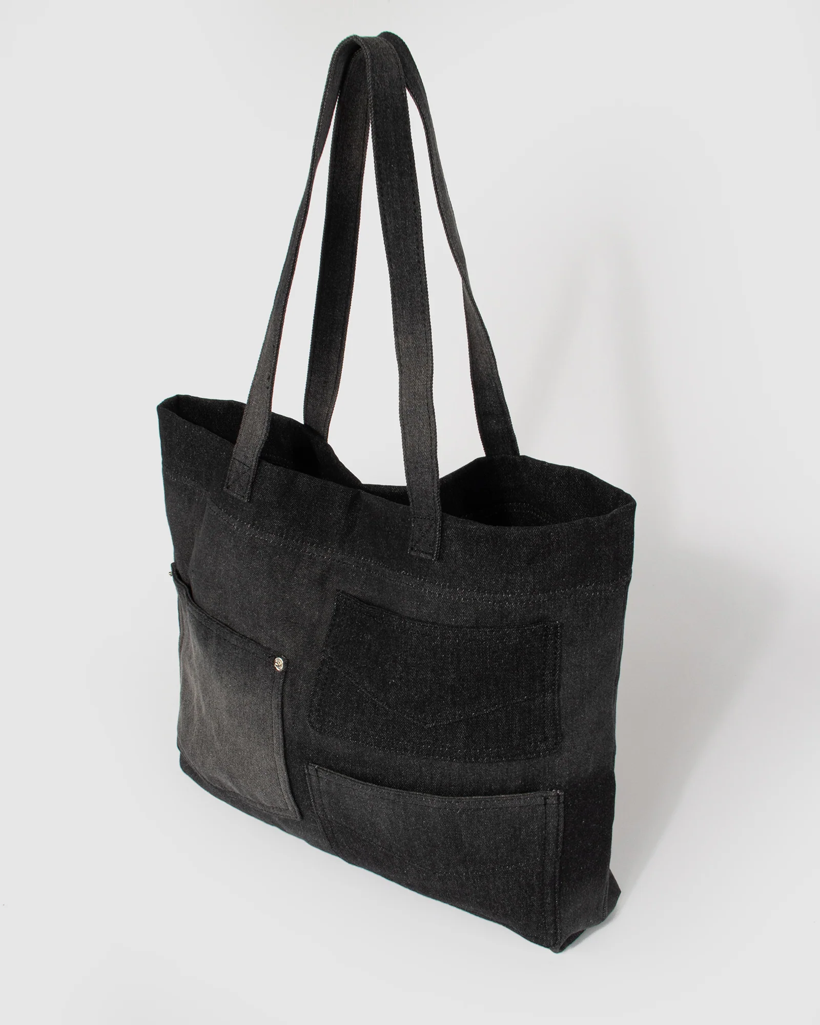 Grey Clara Denim Tote - Image 5