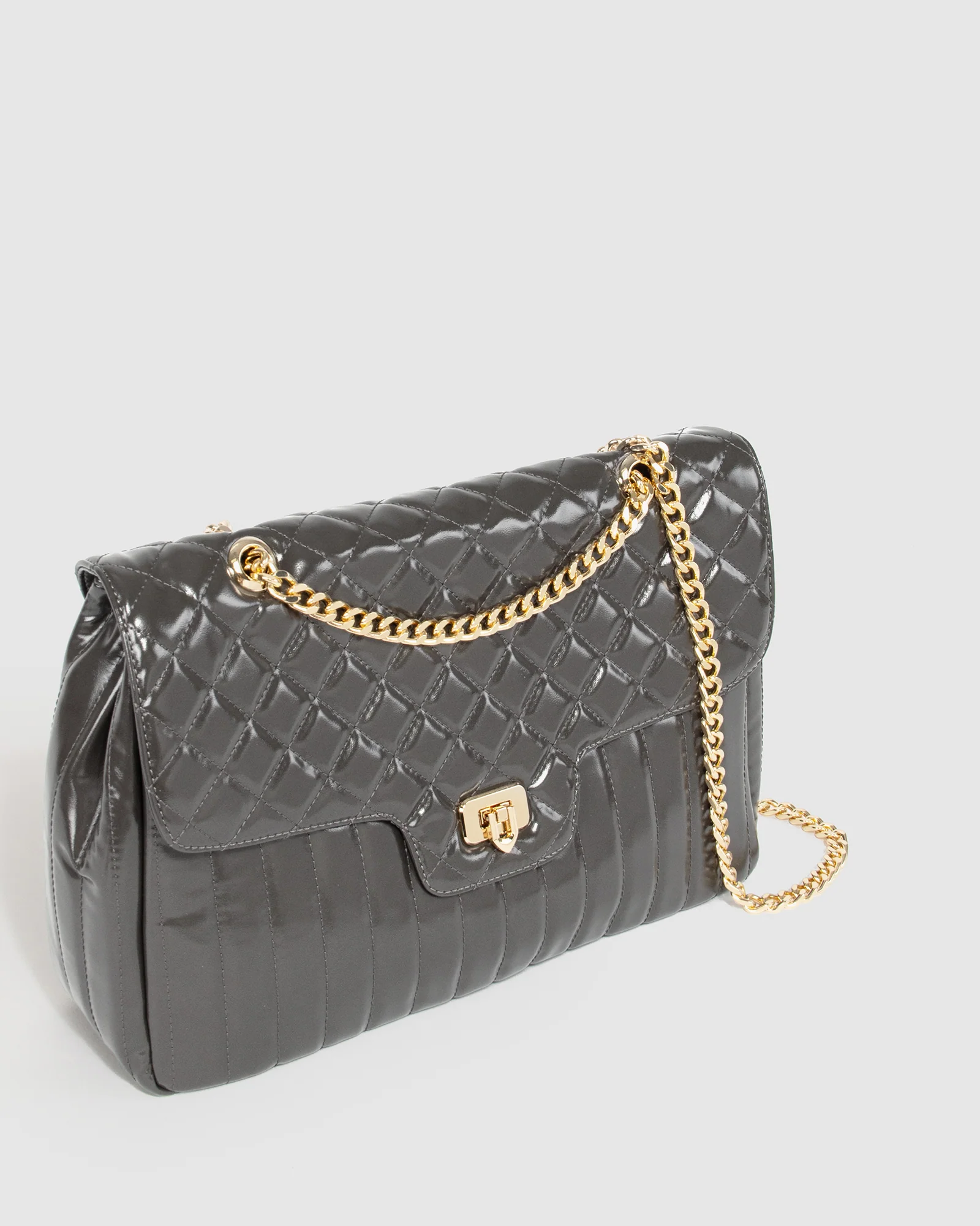 Grey Gina Quilt Crossbody - Image 4