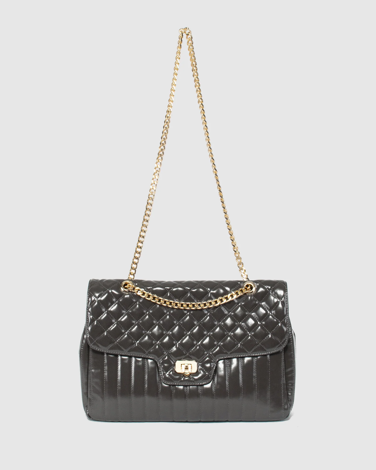 Grey Gina Quilt Crossbody - Image 7